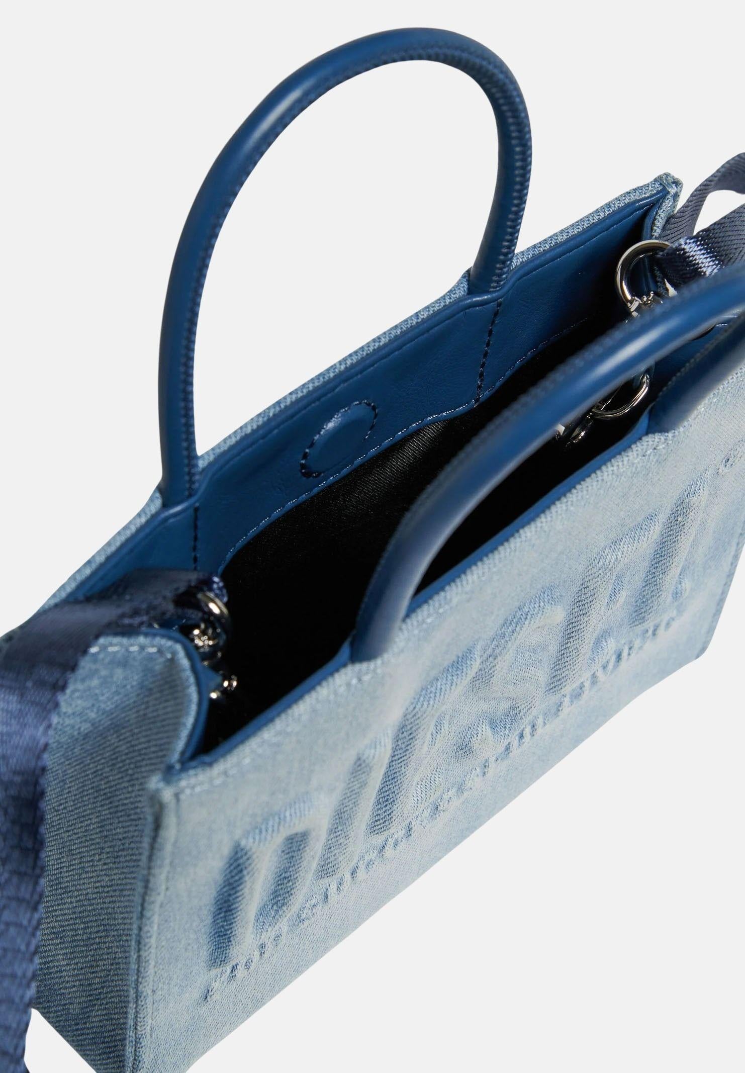 DIESEL Borsa a mano in denim chiaro da donna con logo J02529P1730 H8457 DIESEL