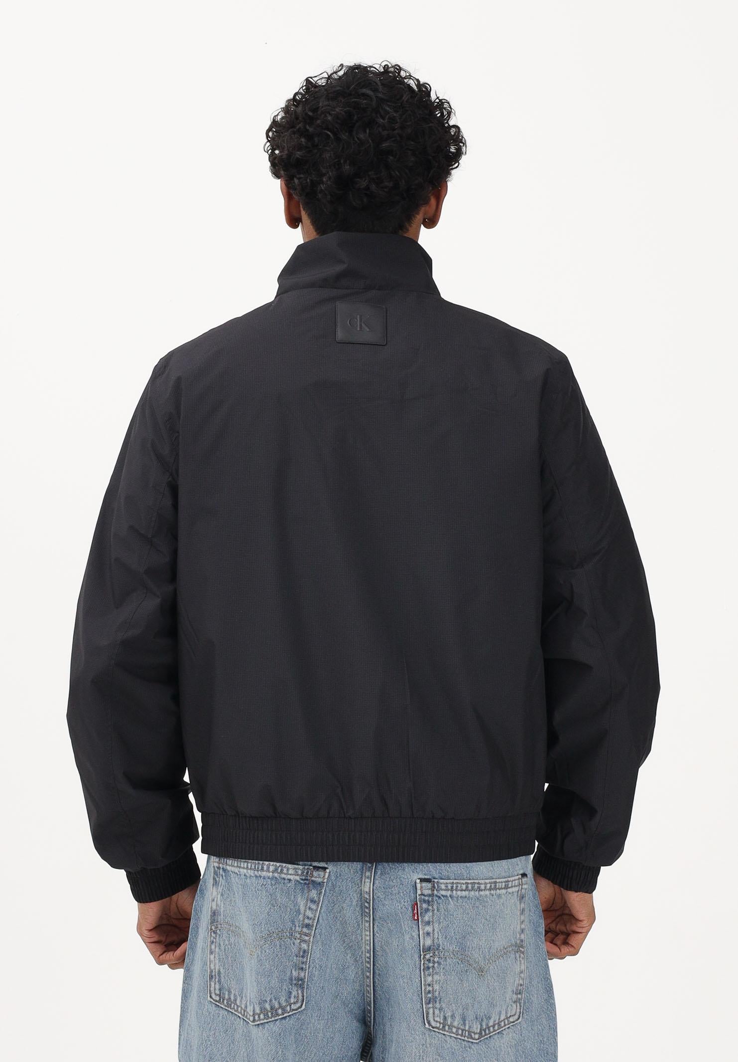 CALVIN KLEIN JEANS Giacca a vento Harrington nera da uomo LV04RE515GUB1 . CALVIN KLEIN JEANS