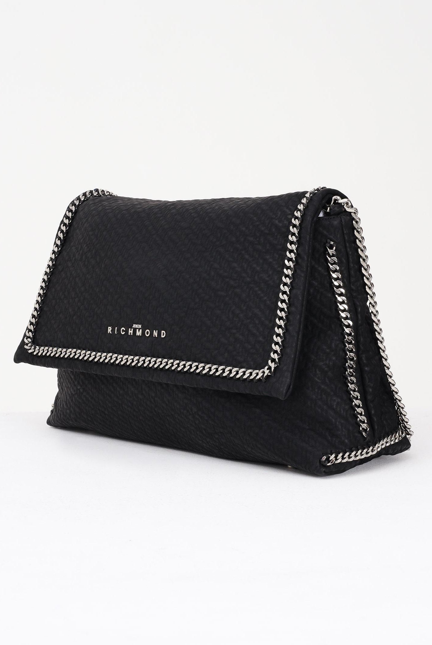 RICHMOND Shopper nera da donna con logo e rifinitura catena RWA25202BO BL RICHMOND