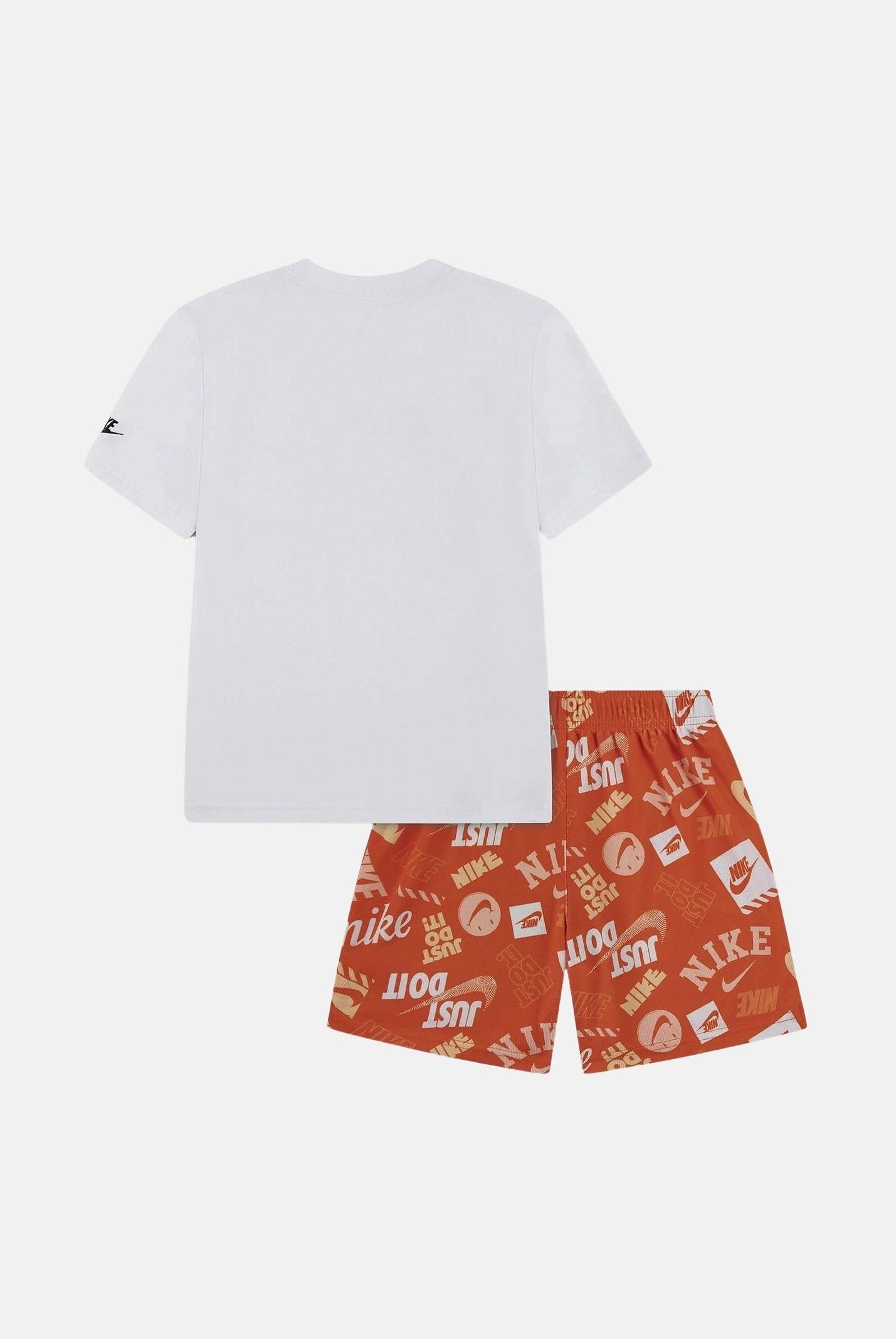 NIKE Completino bianco e arancione da neonato con stampa 66N945 N33 NIKE