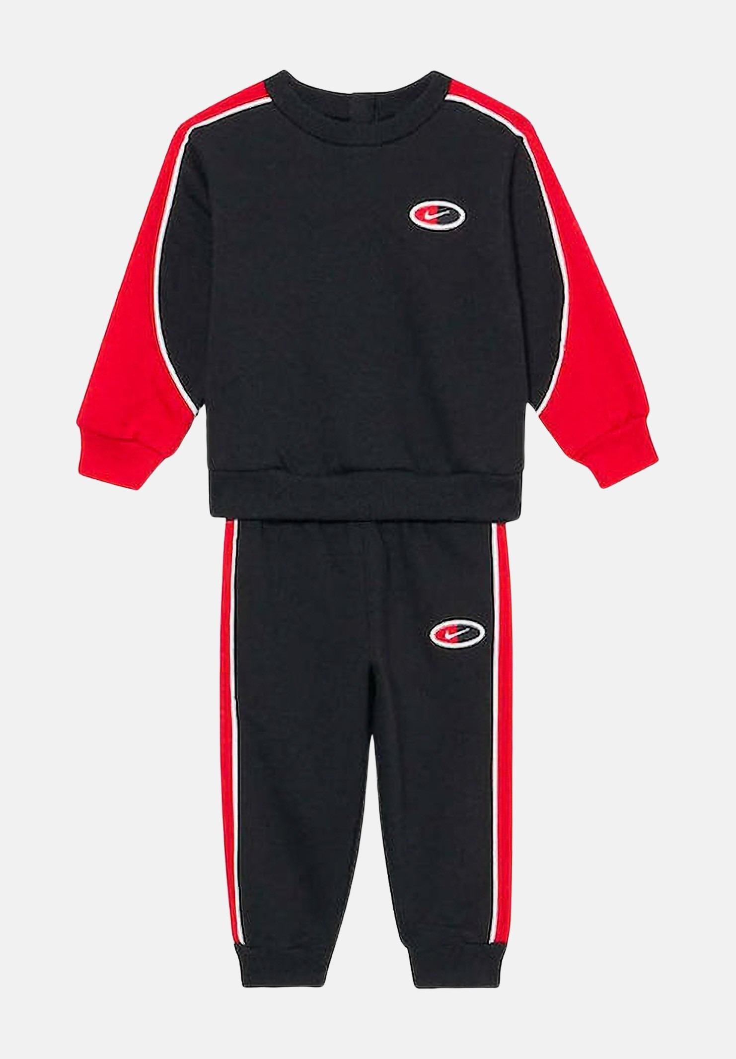 NIKE Tuta nera e rossa da neonato 66N293 023 NIKE