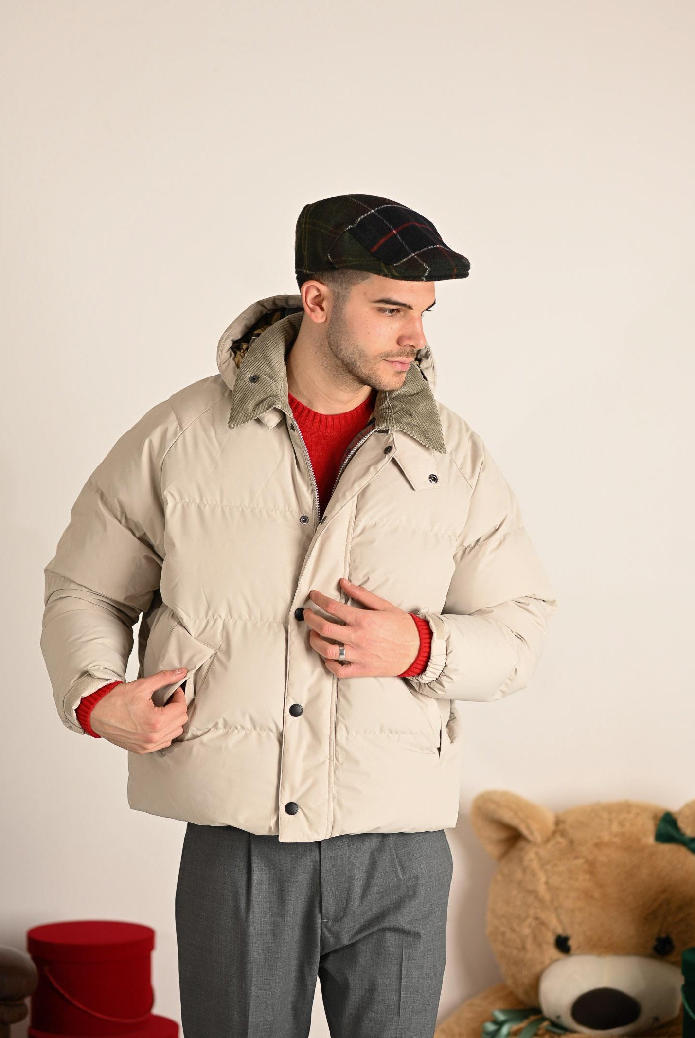 BARBOUR Piumino Barbour Oversized Transport panna da uomo 252MMQU1799 ST31 BARBOUR