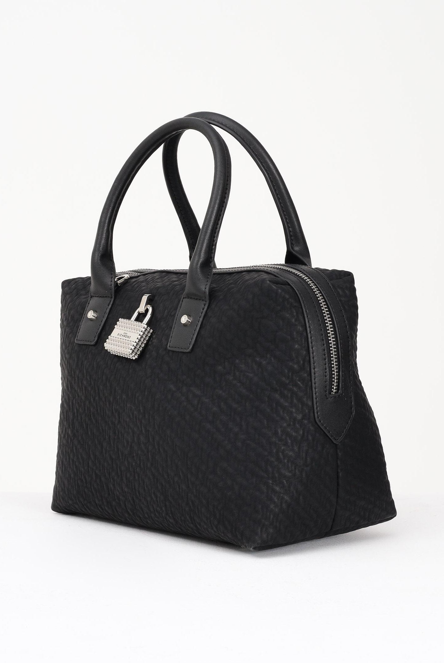 RICHMOND Borsa nera da donna con lucchetto e logo RWA25195BO BL RICHMOND