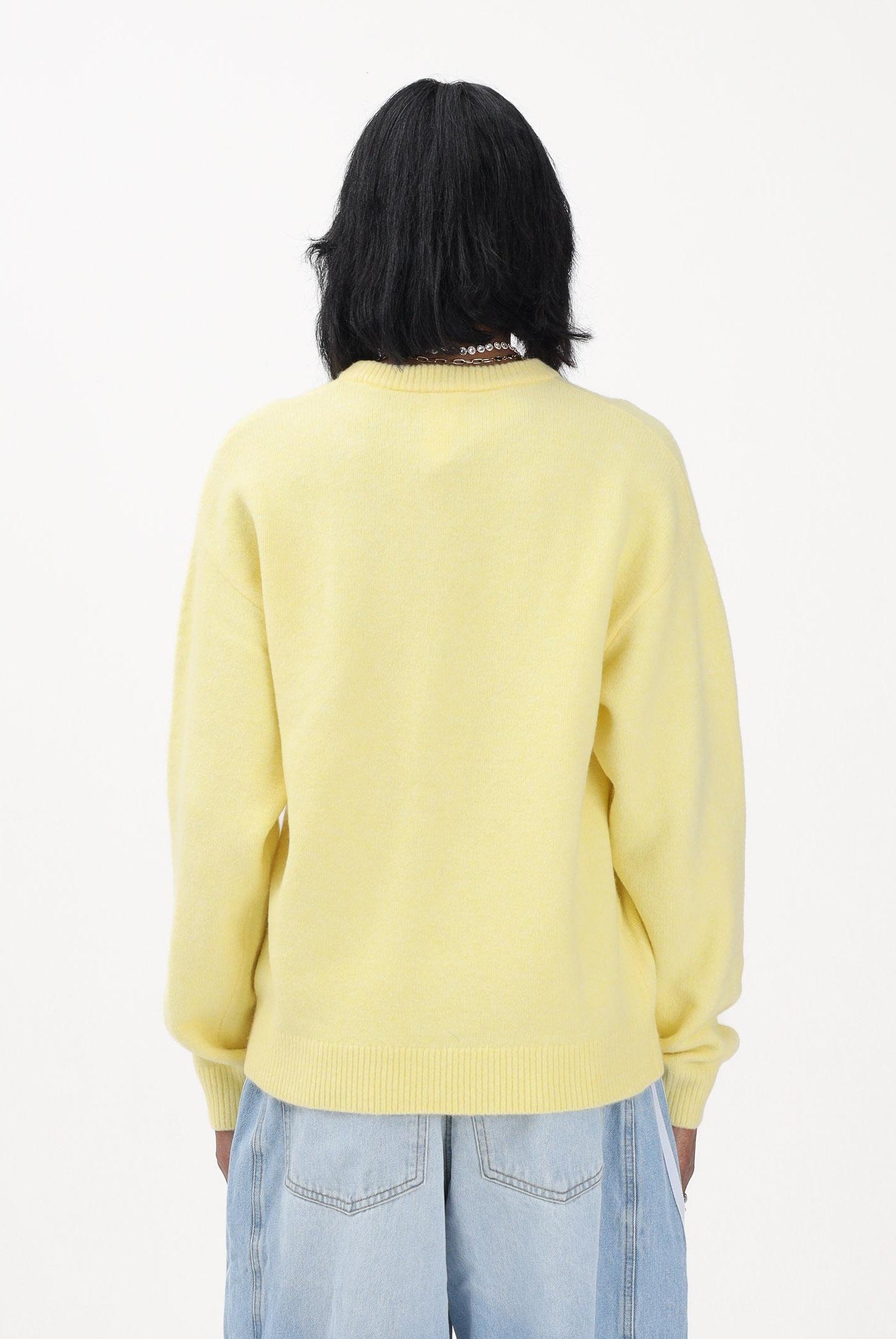 ADIDAS ORIGINALS Maglione girocollo Athletic Dept Knitted giallo per uomo e donna LD4476 . ADIDAS ORIGINALS