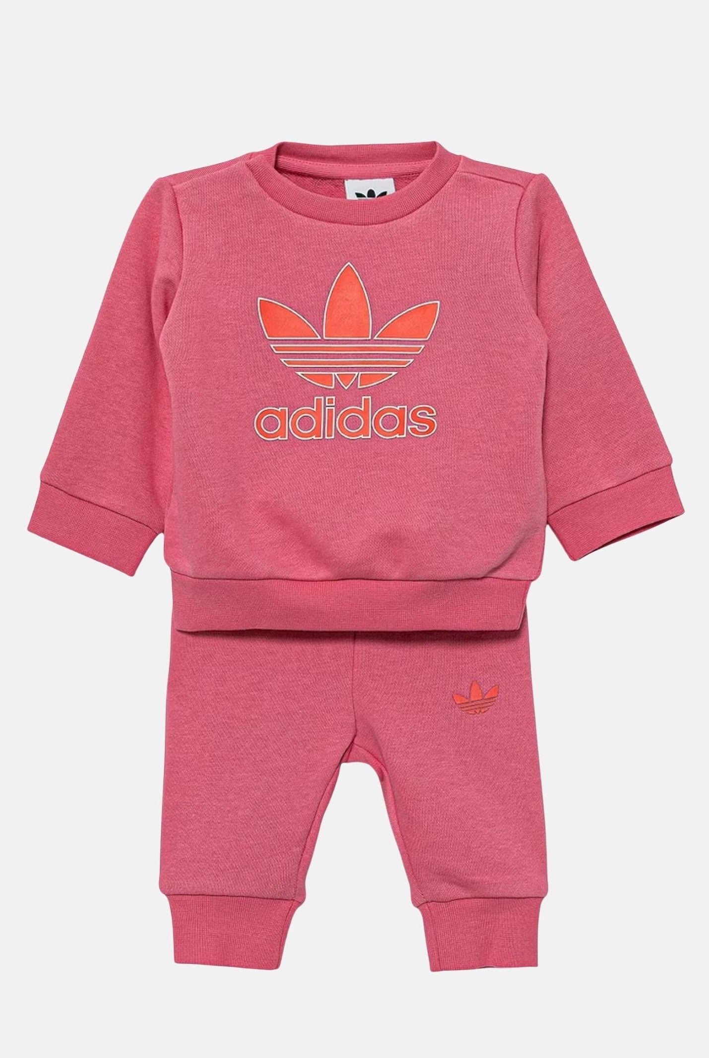 ADIDAS ORIGINALS Tuta Trefoil Crew rosa da neonato JY0137  ADIDAS ORIGINALS