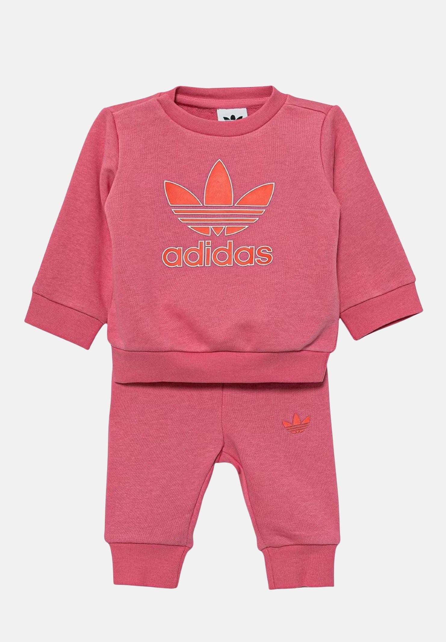 ADIDAS ORIGINALS Tuta Trefoil Crew rosa da neonato JY0137 ADIDAS ORIGINALS