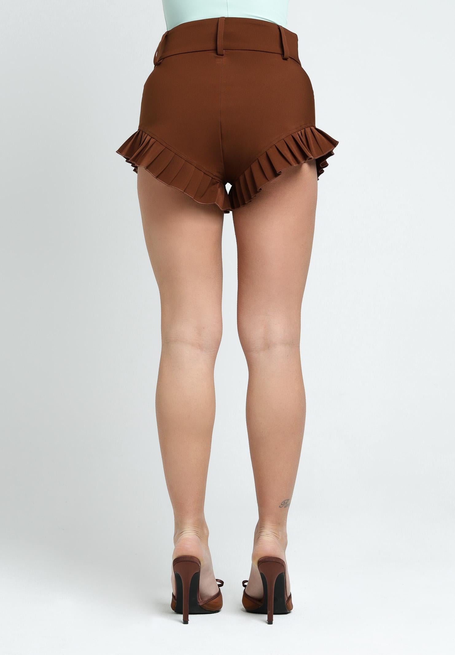 SANTAS Shorts elegante CHUPA CHUPS marrone da donna PV25012 MARRONE SANTAS