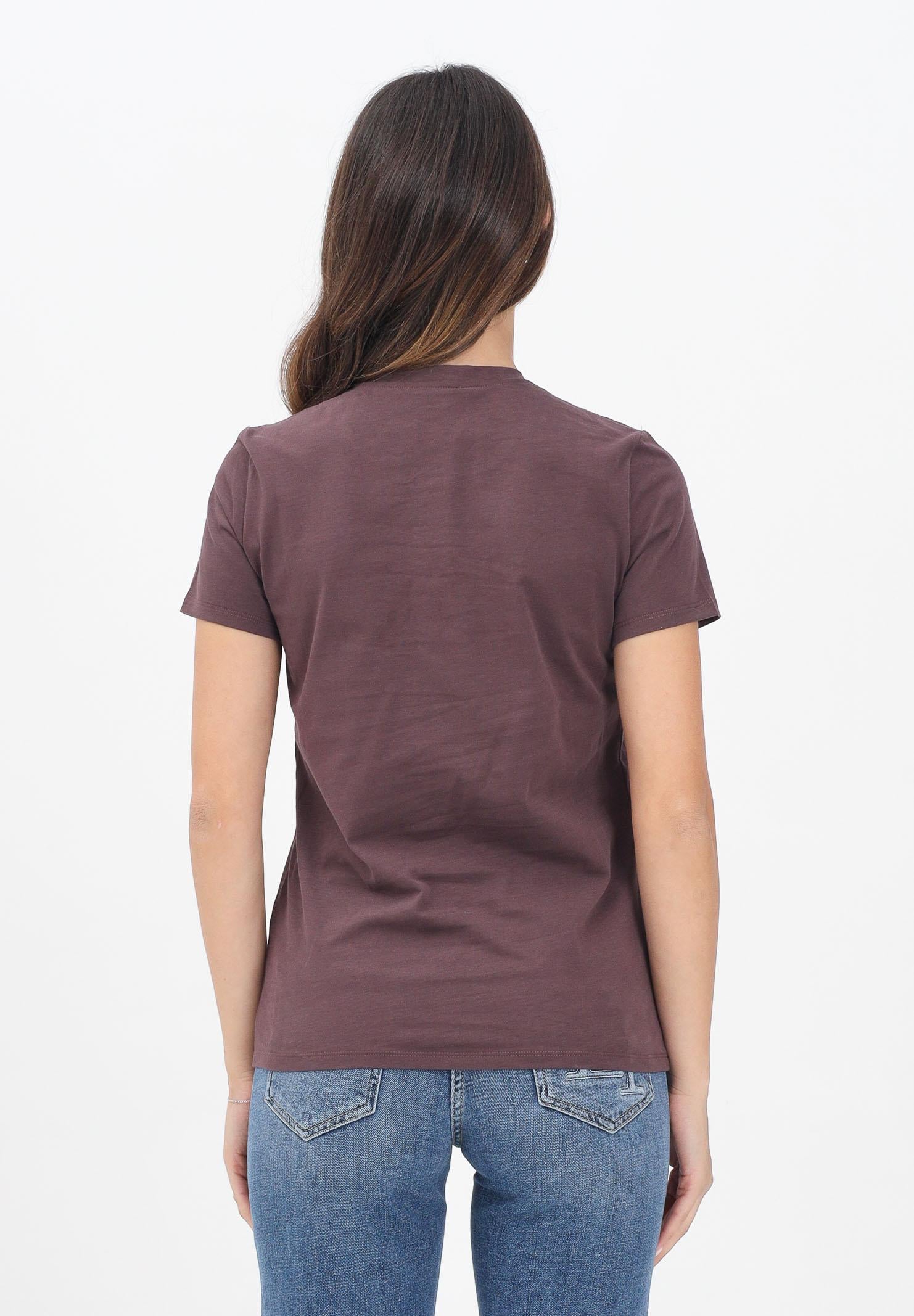 ELISABETTA FRANCHI T-shirt a manica corta bordeaux da donna MA00756E2 EA4 ELISABETTA FRANCHI