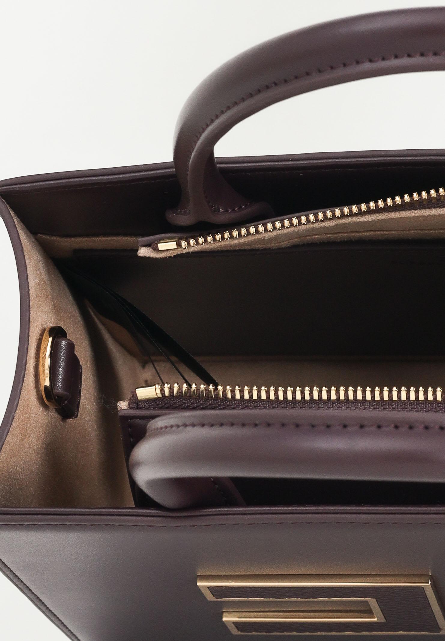 ELISABETTA FRANCHI Tote piccola bordeaux da donna con logo BS33A56E2 EA4 ELISABETTA FRANCHI