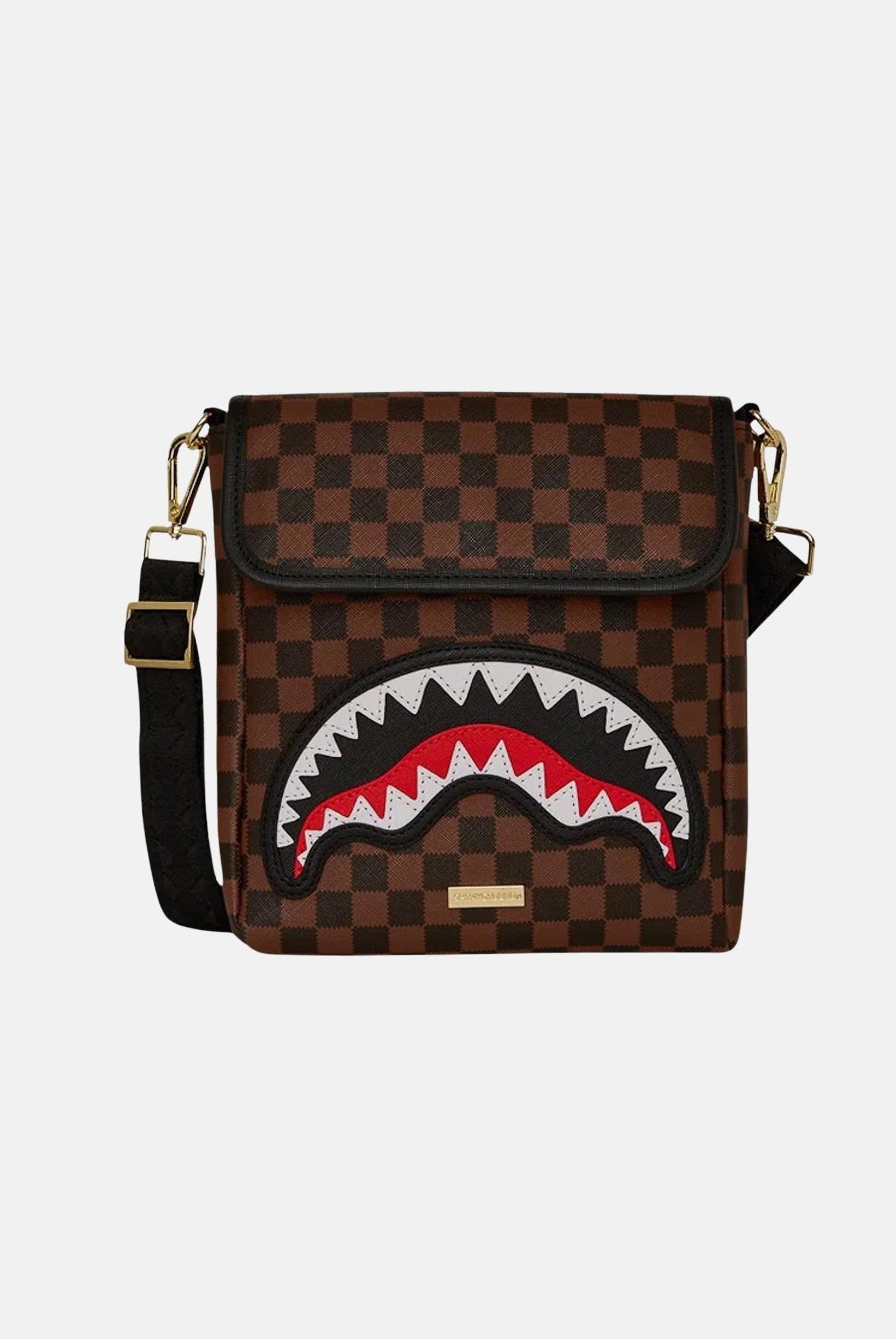 SPRAYGROUND Borsello Sawtooth Sharks In Paris marrone da uomo 910B7839NSZ SPRAYGROUND