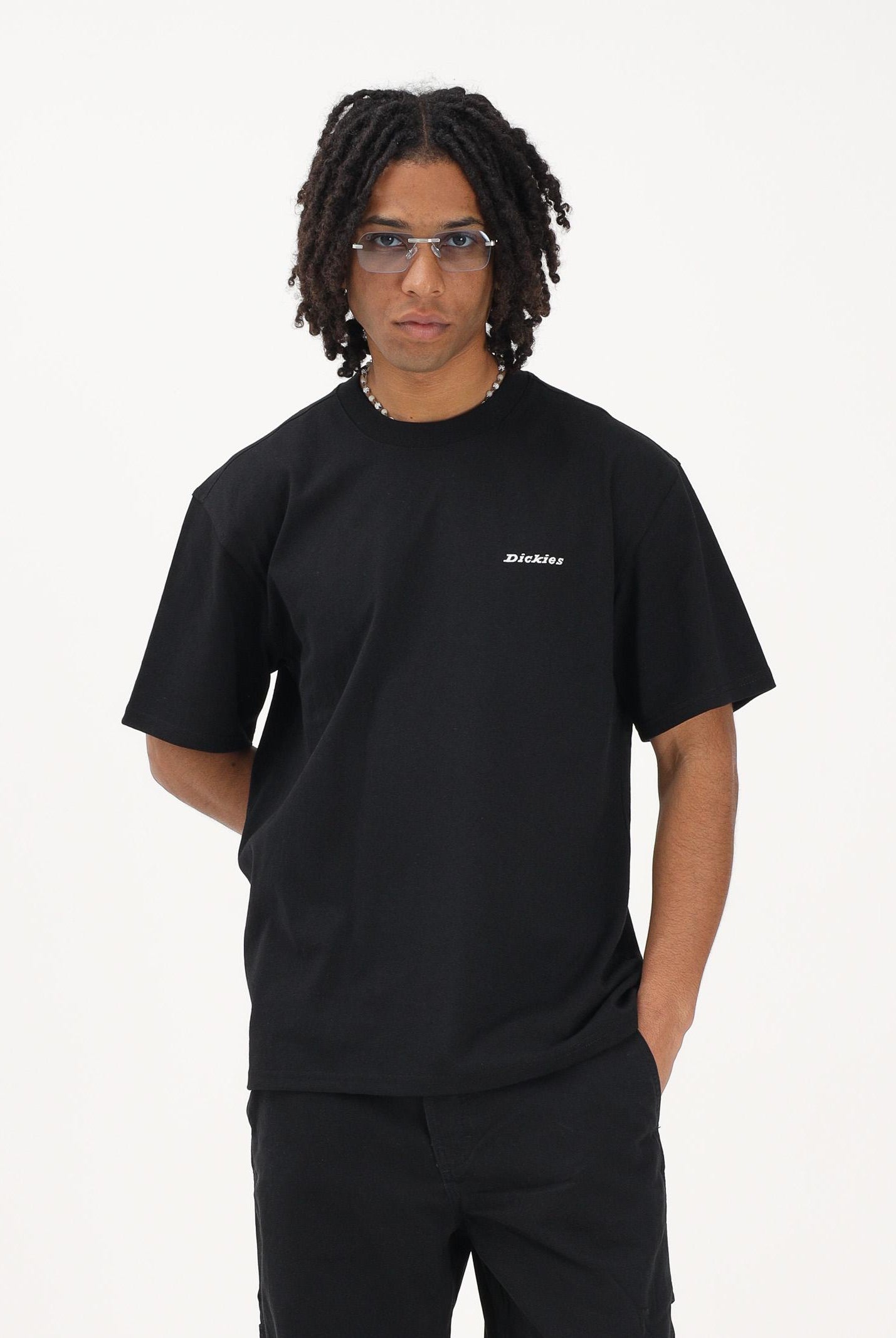DICKIES T-shirt a manica corta Loretto nera da uomo DK0A89ENBLK1 . DIckies