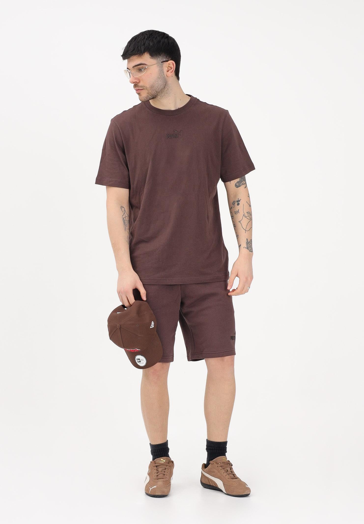 PUMA Shorts sportivo Essentials No. 1 Logo 10" marrone da uomo 682595 31 PUMA