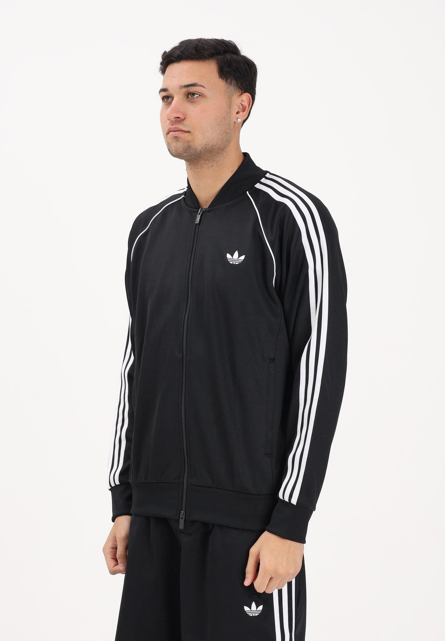 ADIDAS ORIGINALS Felpa con zip SST nera da uomo KE3512 . ADIDAS ORIGINALS