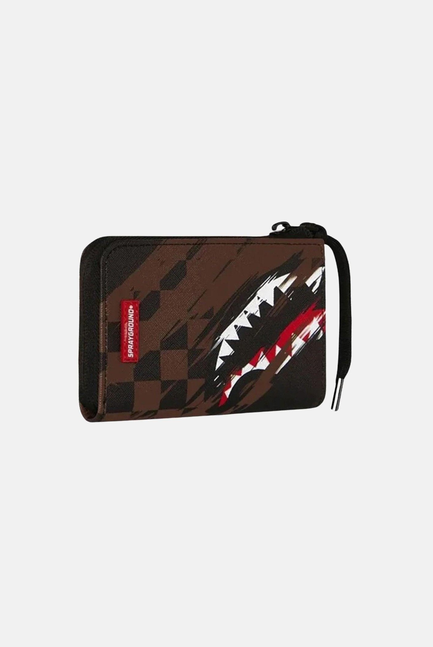 SPRAYGROUND Portafogli SMEARED GRUNGE WALLET marrone e nero per uomo e donna 910W8971NSZ . SPRAYGROUND