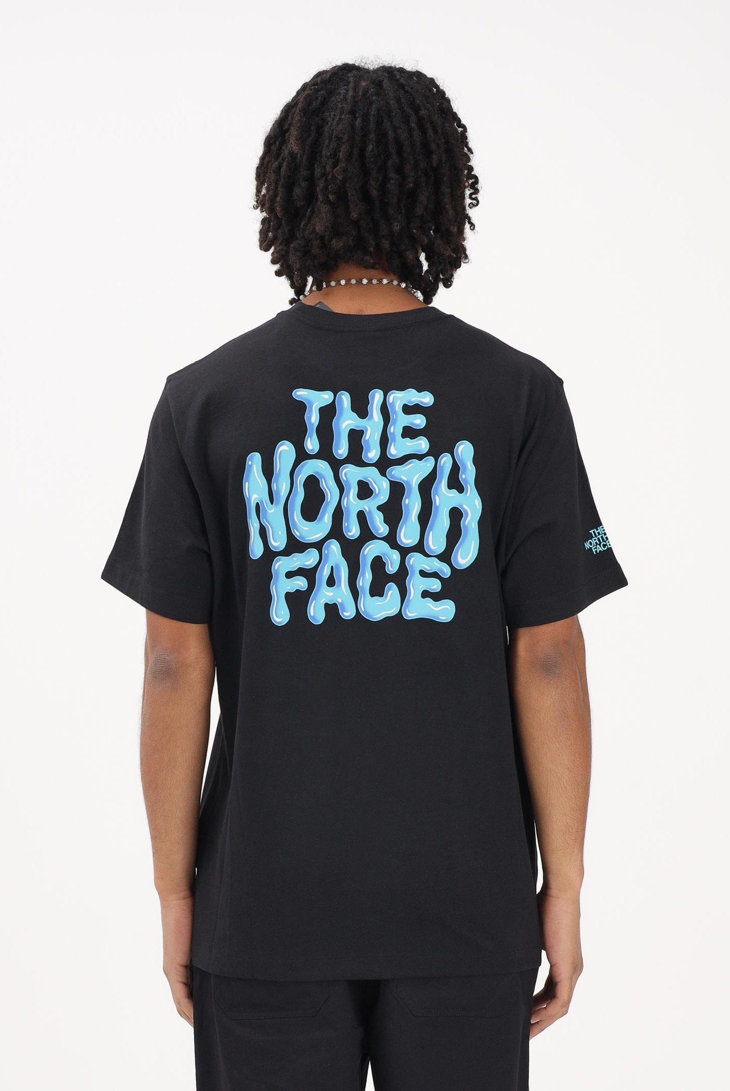 THE NORTH FACE T-shirt a manica corta Drip Logo Relaxed nera da uomo NF0A8GABJK31 . THE NORTH FACE