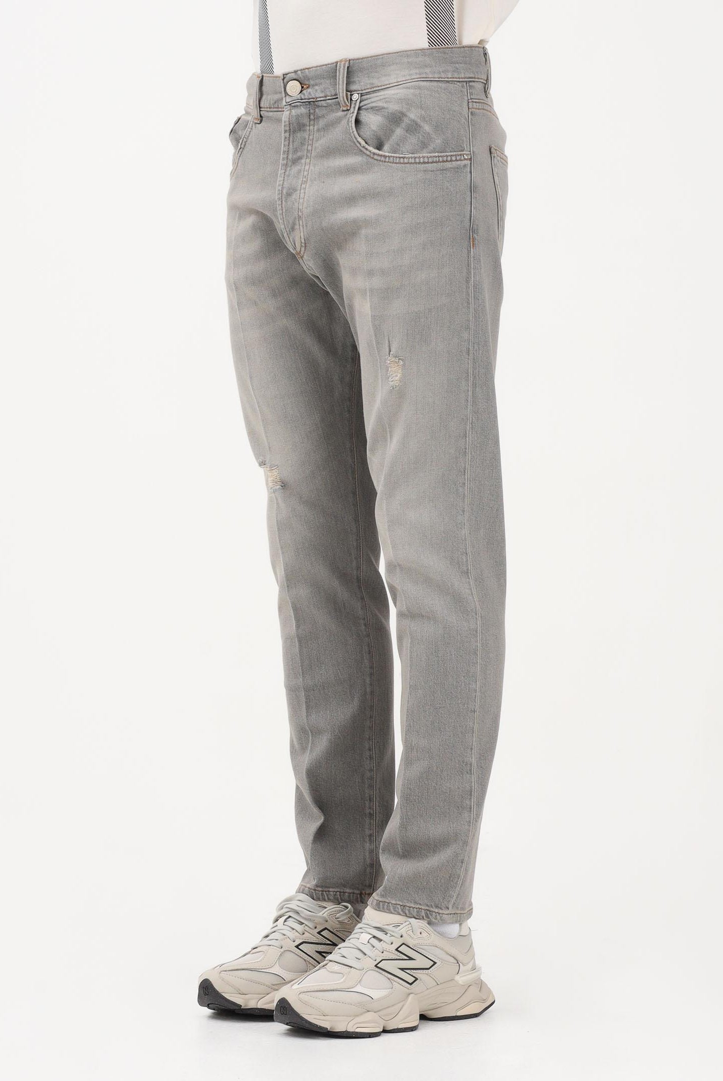 ENTRE AMIS Jeans in denim grigio sabbiato da uomo P26CHRIS2765L1052 2021 ENTRE AMIS