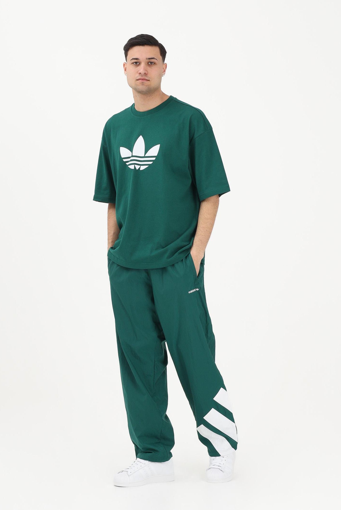 ADIDAS ORIGIALS Pantalone sportivo Adicolor Blocked verde da uomo KE0870 . ADIDAS ORIGINALS