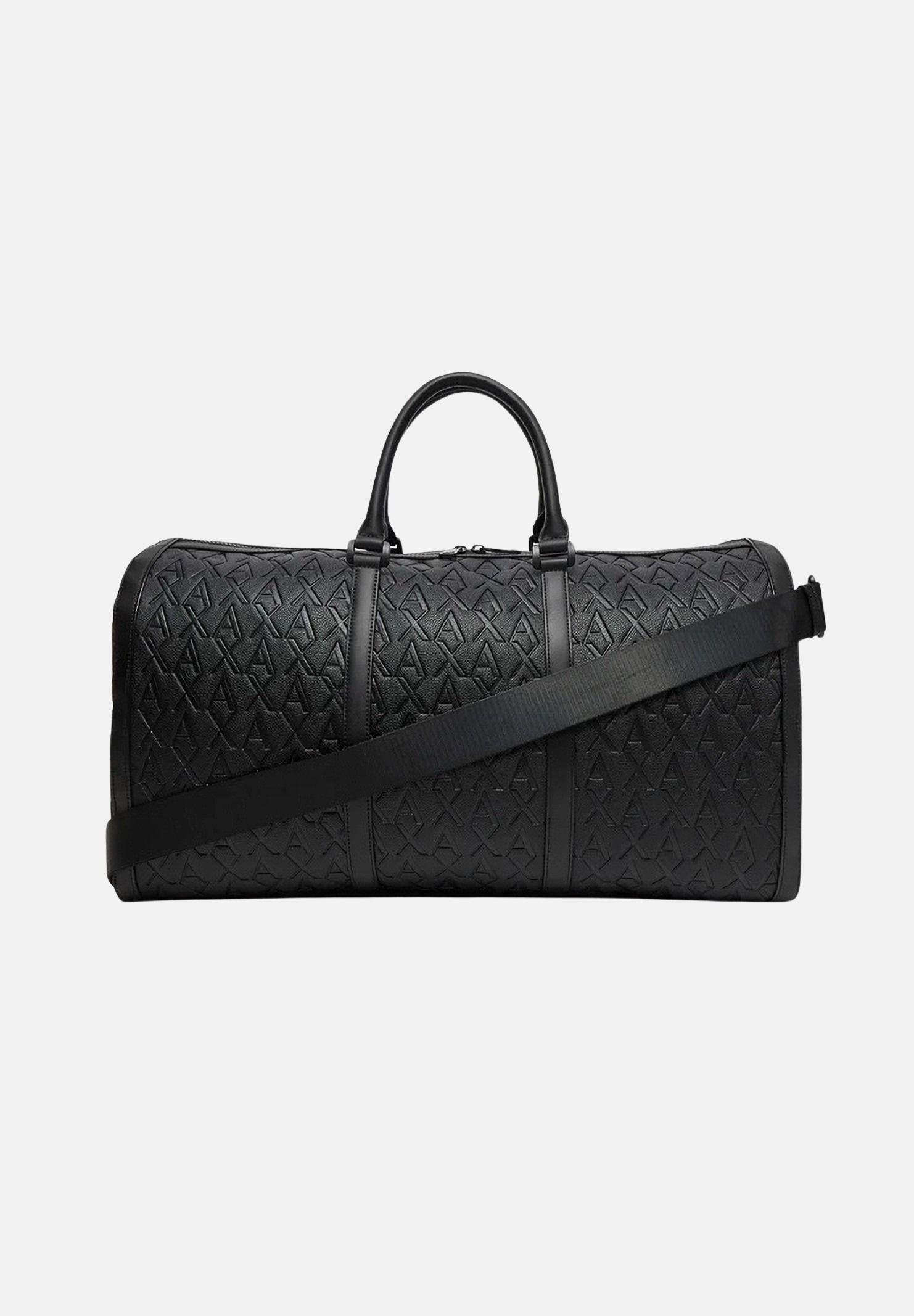 ARMANI EXCHANGE Borsone nero da uomo con logo all-over XM000845AF12133 UC001 ARMANI EXCHANGE