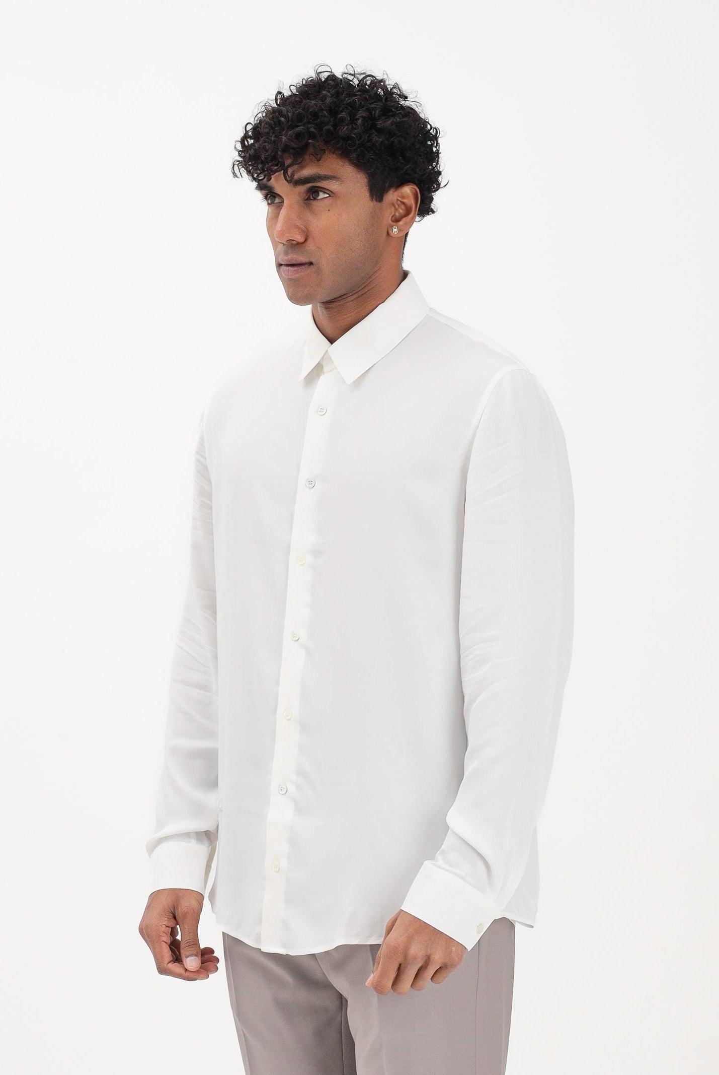 PATRIZIA PEPE Camicia a manica lunga bianca da uomo 5C0310A093U W103 PATRIZIA PEPE