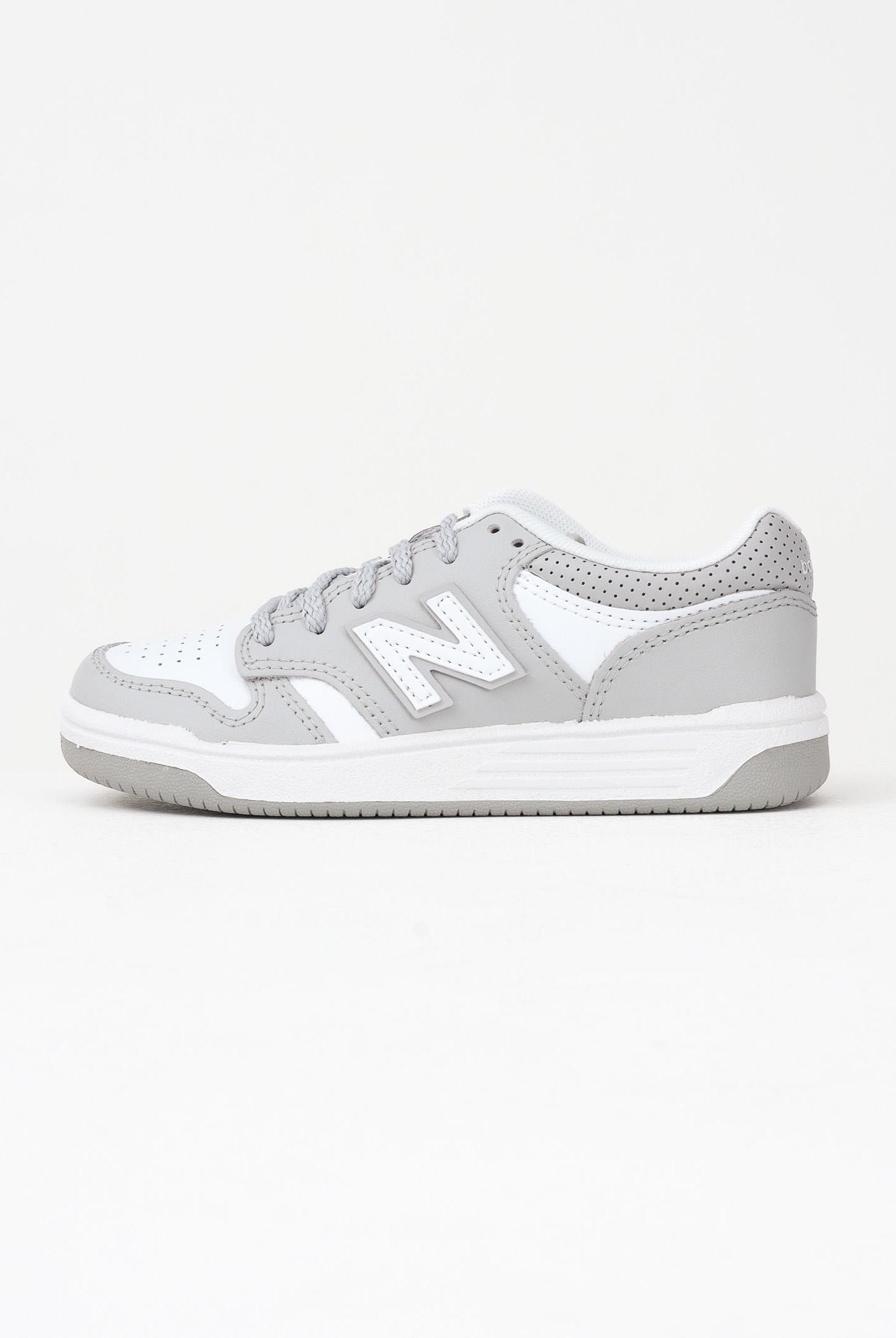 NEW BALANCE Sneakers 480 bianche e grigie per bambino e bambina PSB480WG NEW BALANCE