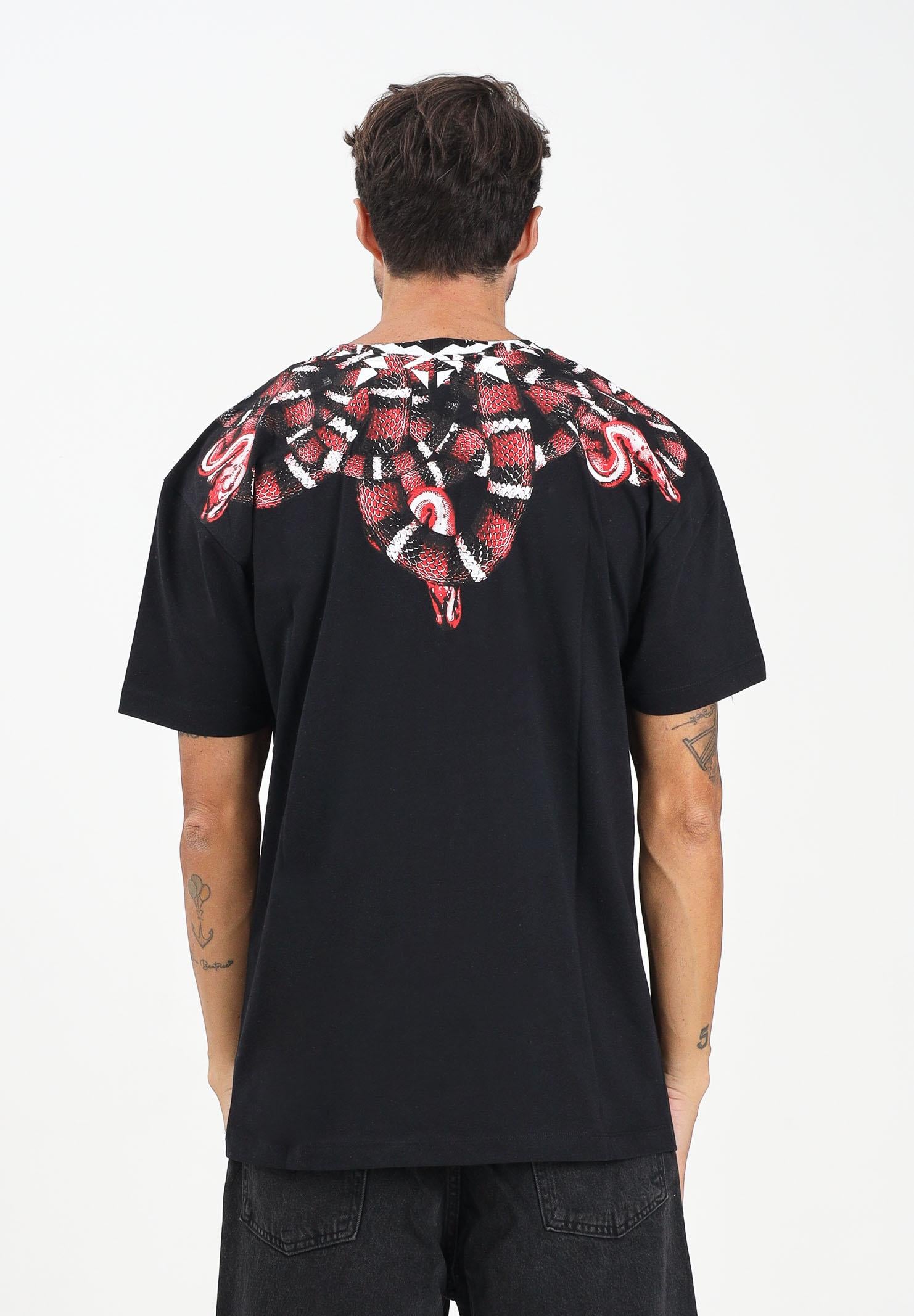 MARCELO BURLON COUNTY OF MILAN T-shirt a manica corta nera da uomo con stampa serpente F5CAMATH033 110 MARCELO BURLON COUNTY OF MILAN