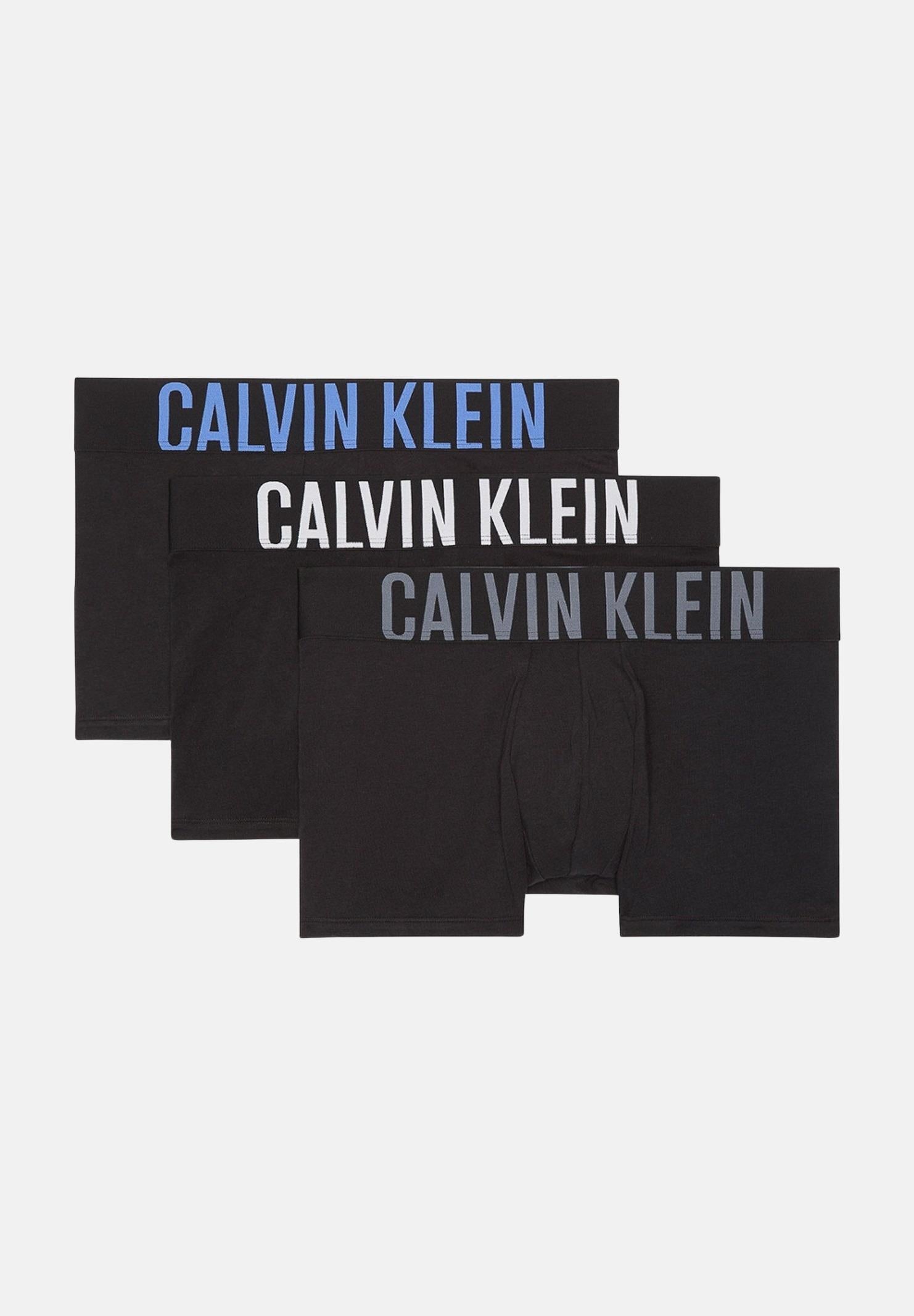 CALVIN KLEIN Set da tre boxer neri da uomo con logo 000NB3608A ZDO CALVIN KLEIN