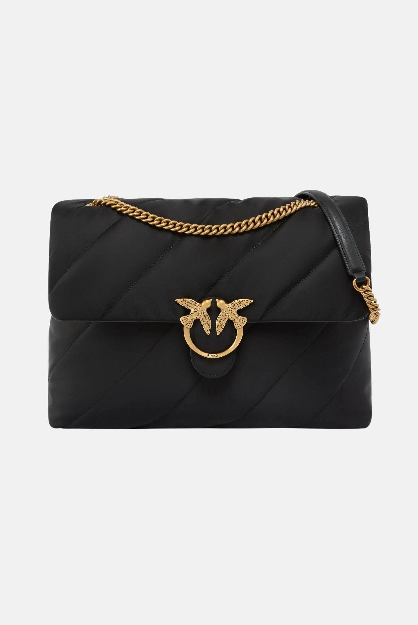 PINKO Shopper Extra Love Bag Puff nera da donna 103347A358 Z99Q PINKO