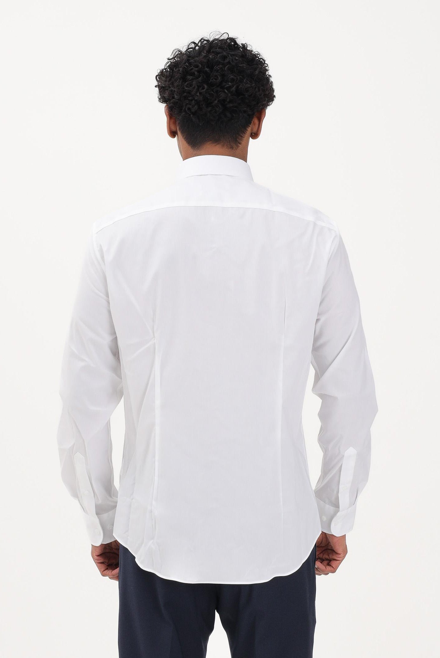 TOMMY HILFIGER Camicia a manica lunga bianca da uomo con logo MW0MW43122 YBR TOMMY HILFIGER