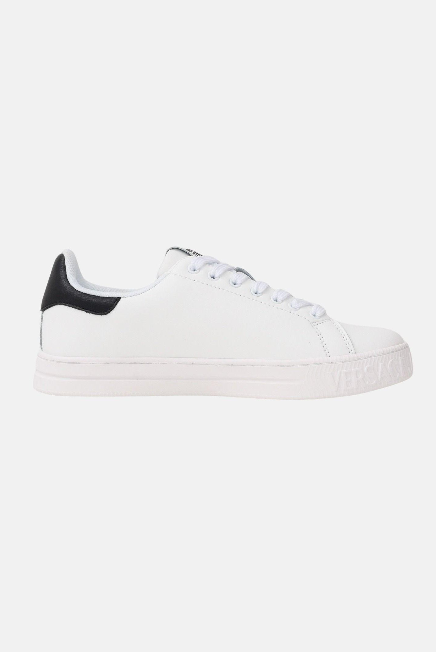 VERSACE JEANS COUTURE Sneakers bianche e nere da uomo con logo 80YA3SKCZPB83 003 VERSACE JEANS COUTURE
