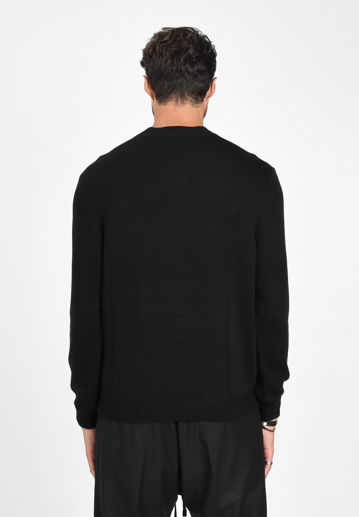 ARMANI EXCHANGE Maglioncino girocollo nero da uomo realizzato in maglia rasata a punto fine XM001916AF14008 UC001 ARMANI EXCHANGE