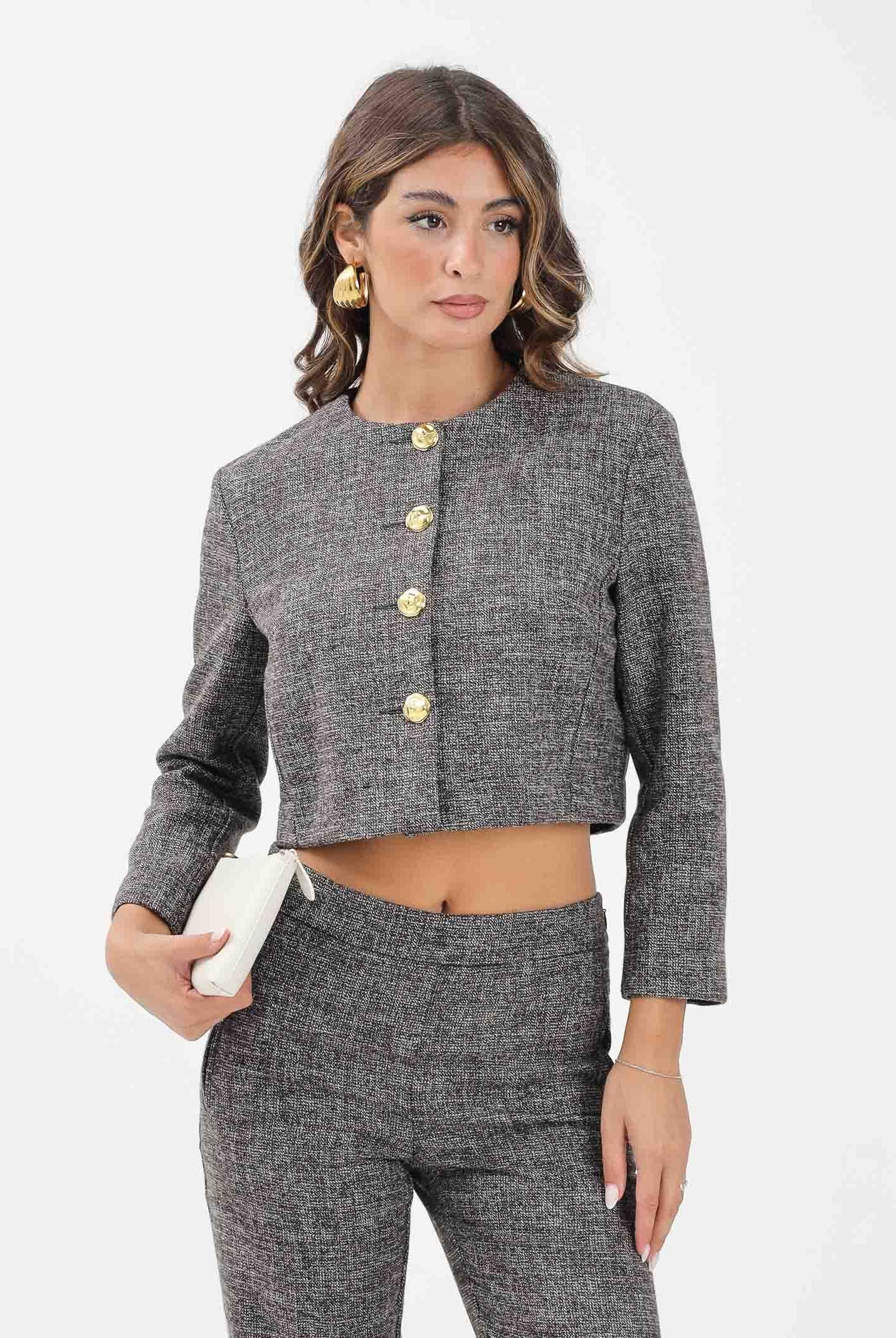 PINKO Giacca crop marrone da donna 105708A2QX ZM7 PINKO