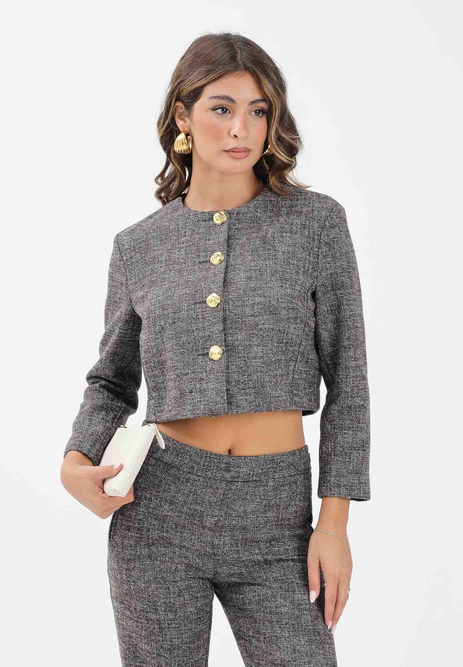 PINKO Giacca crop marrone da donna 105708A2QX ZM7 PINKO