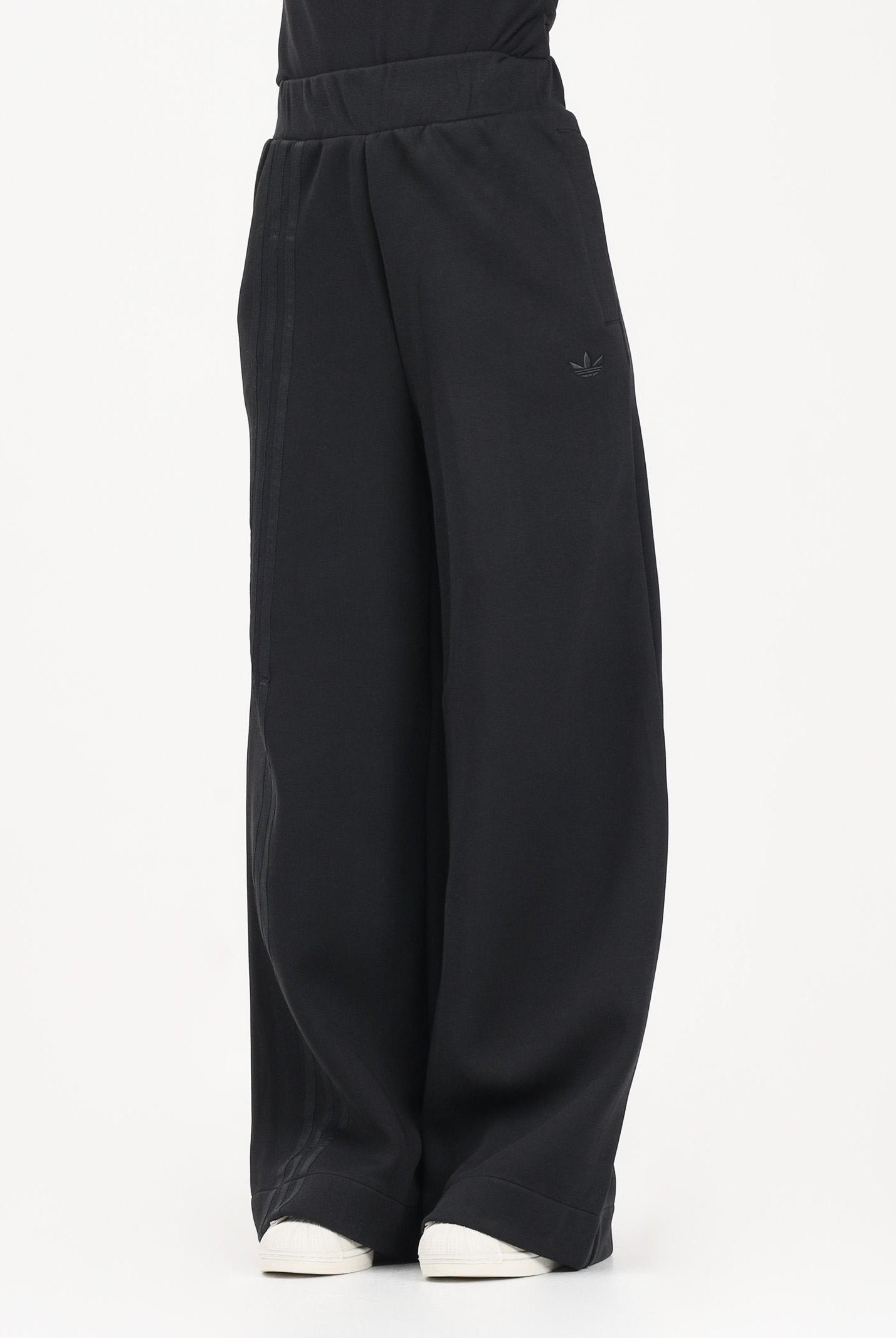 ADIDAS ORIGINALS Pantalone sportivo Wide Off Placed 3-STRIPES nero da donna JX2733 . ADIDAS ORIGINALS