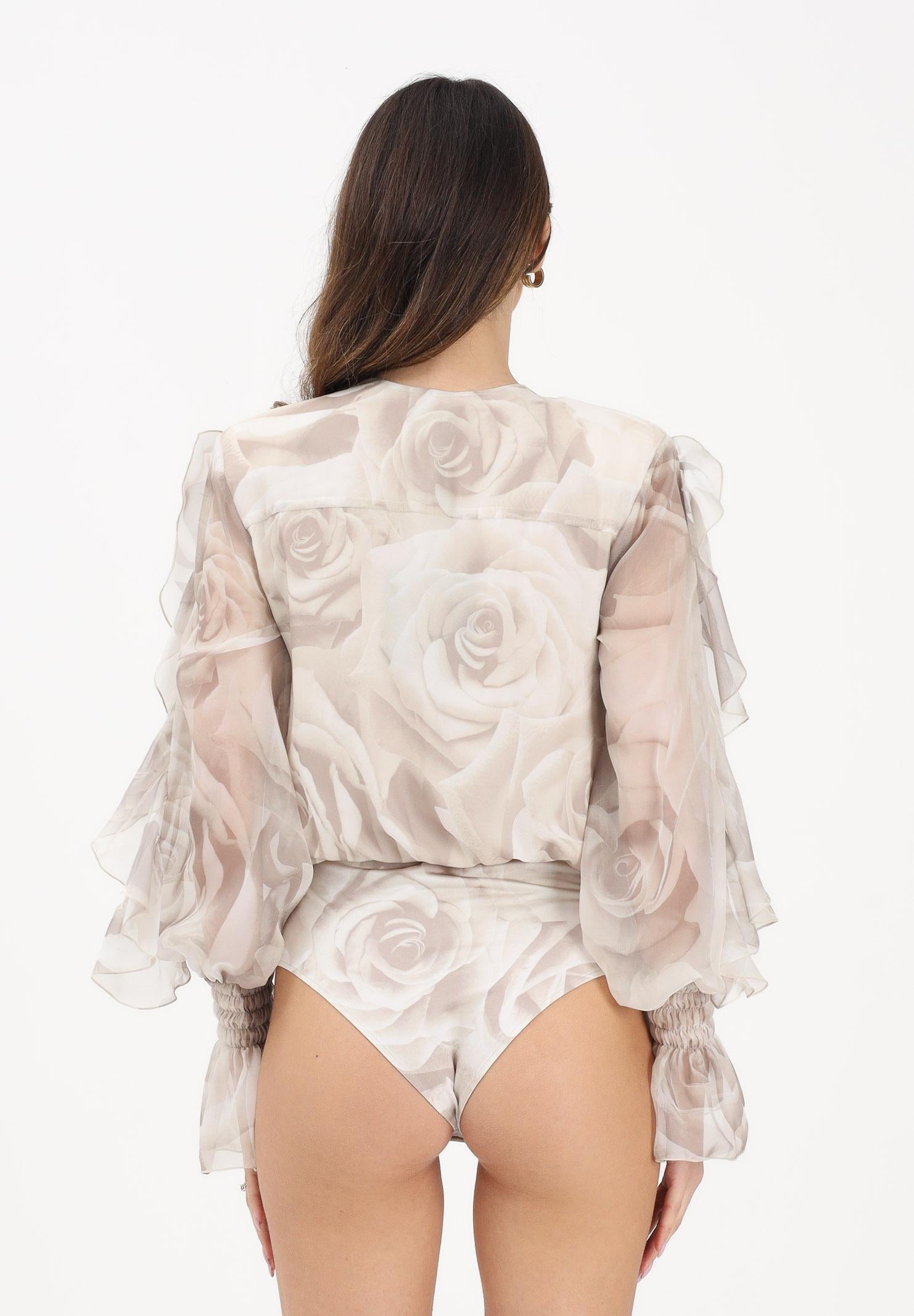 SHIT Body beige da donna con delicata fantasia floreale SH26050 NURO SHIT