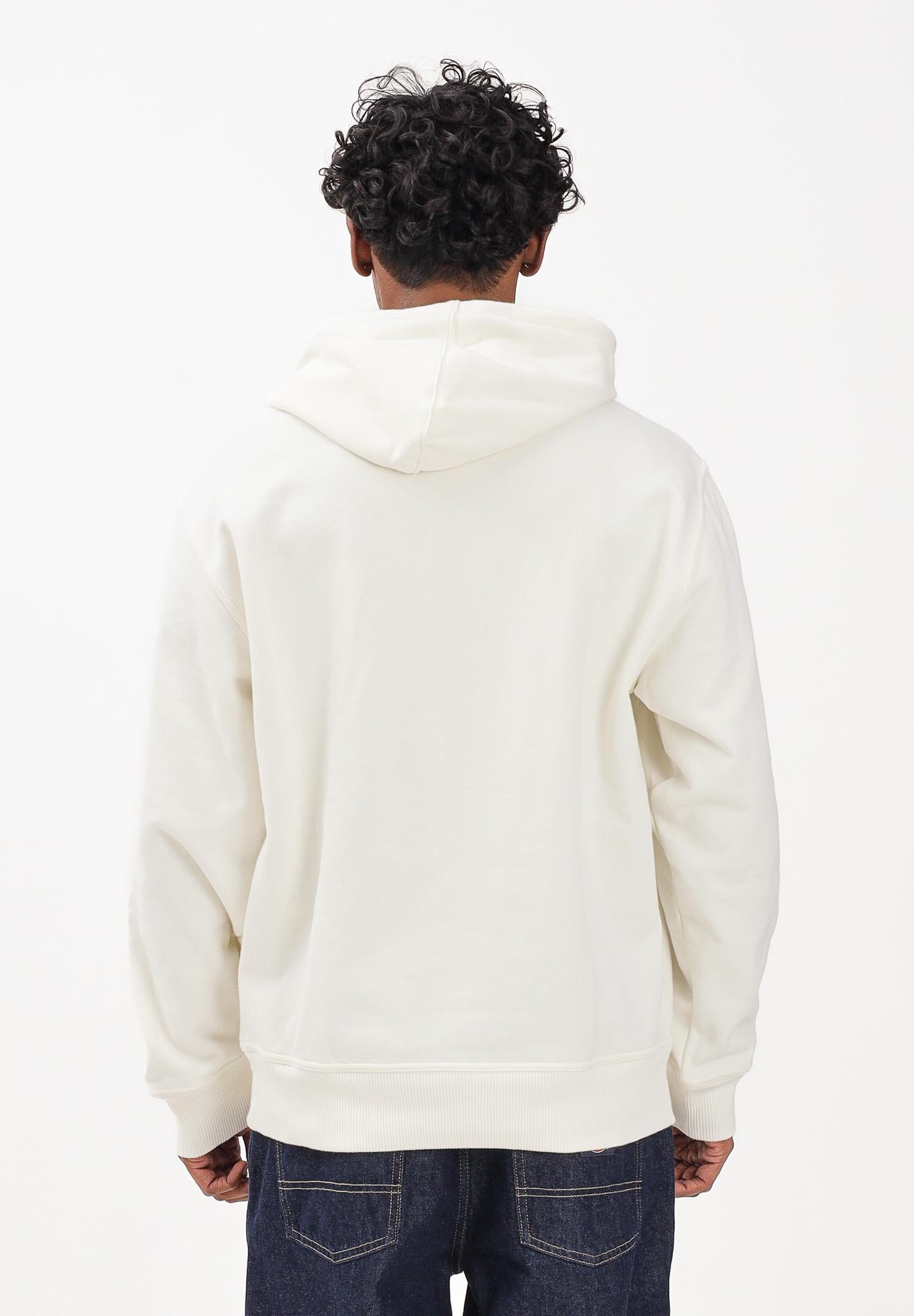 DICKIES forth shaw felpa con cappuccio panna da uomo con logo ricamato in blu. DK0A88L4C481 . DIckies