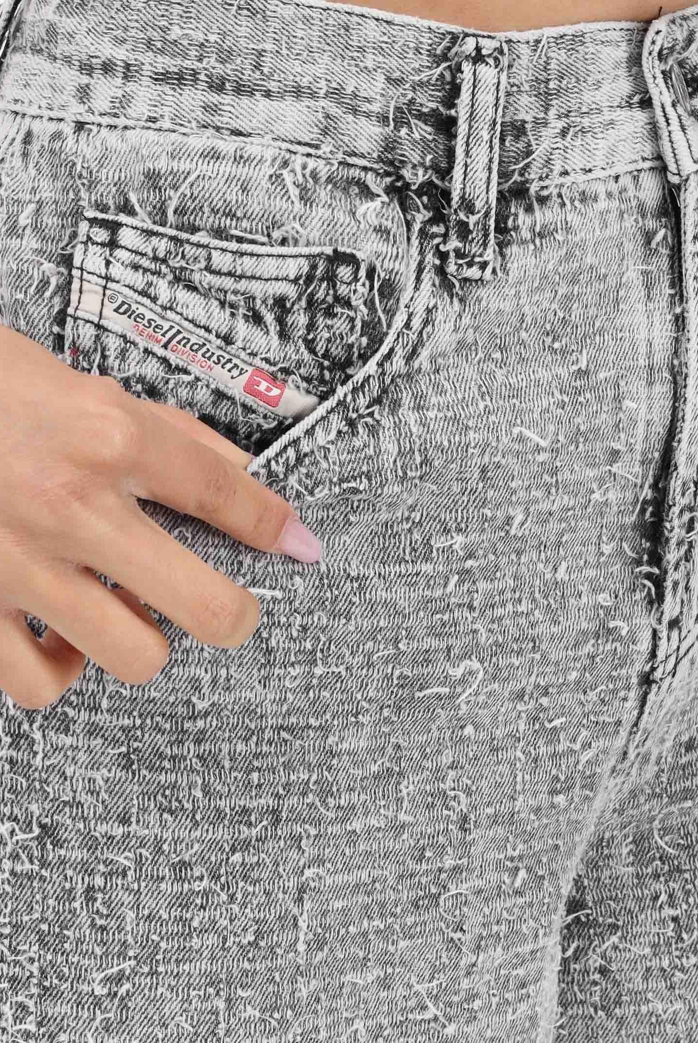 DIESEL Bermuda in denim grigio per donna, ragazzi e bambini J02345KXBR5 K02 DIESEL
