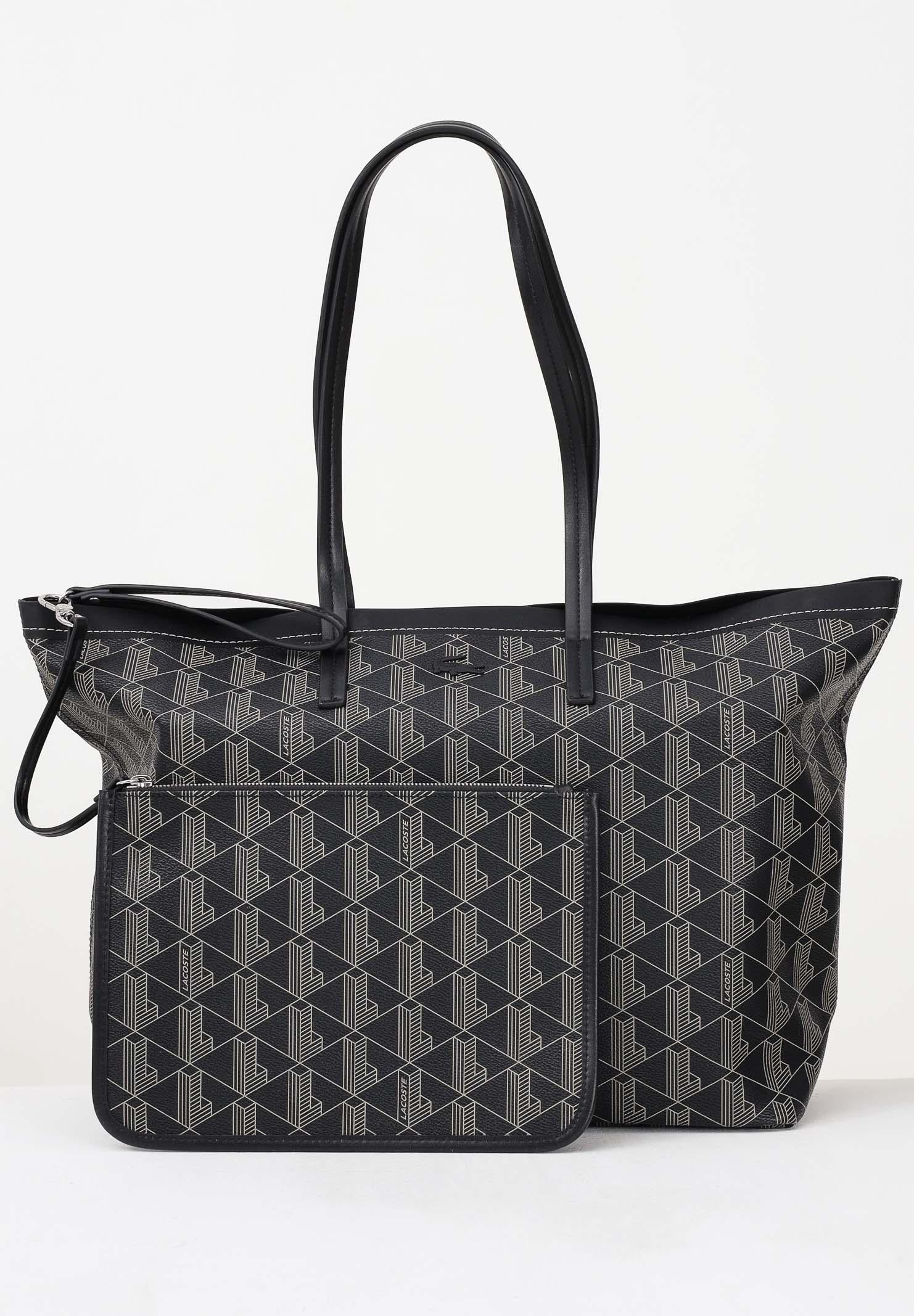 LACOSTE Shopper nera da donna con pochette Zely NF5001 N56 LACOSTE