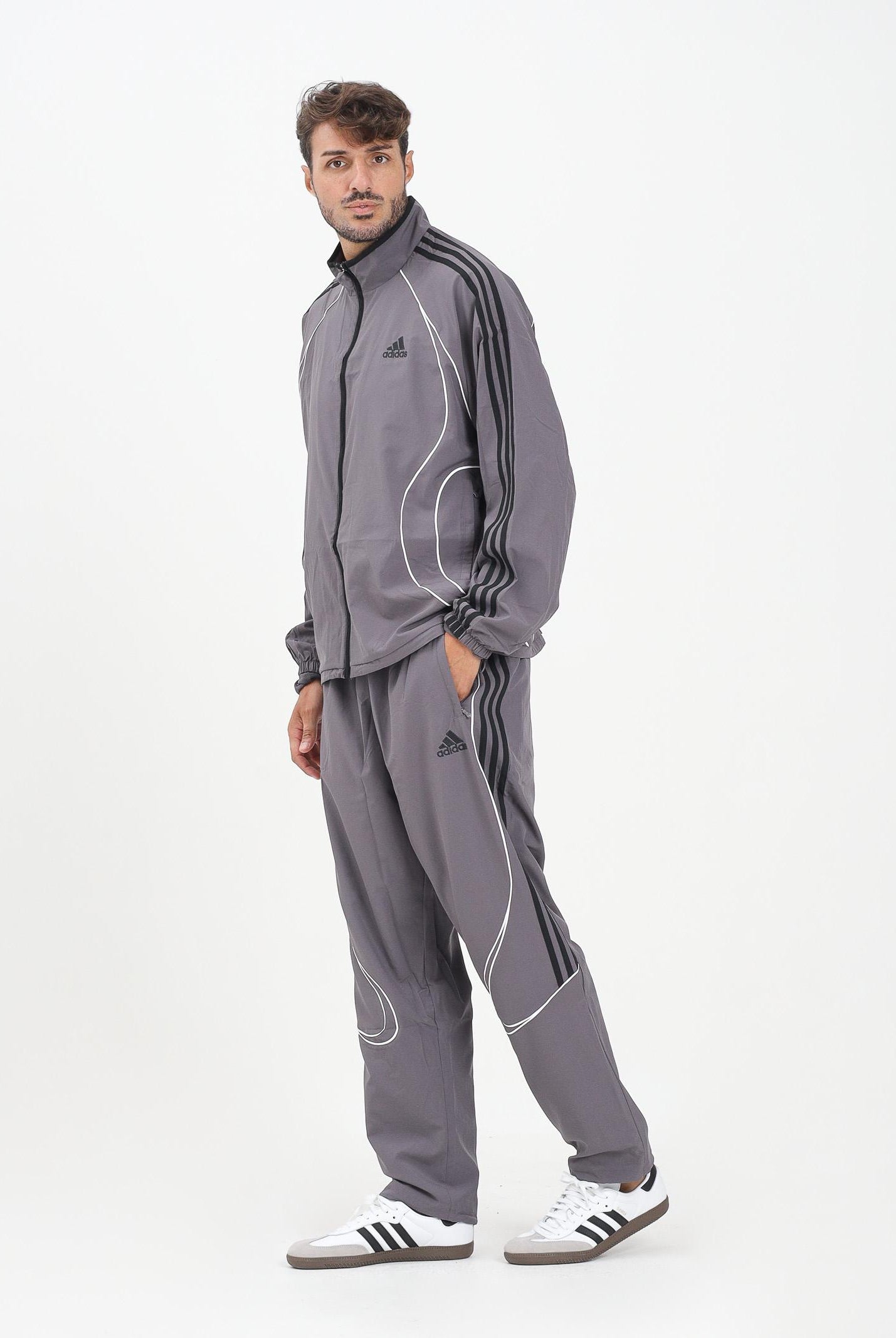 ADIDAS ORIGINALS Pantalone sportivo Teamgeist Adicolor grigio da uomo JW5870 ADIDAS ORIGINALS