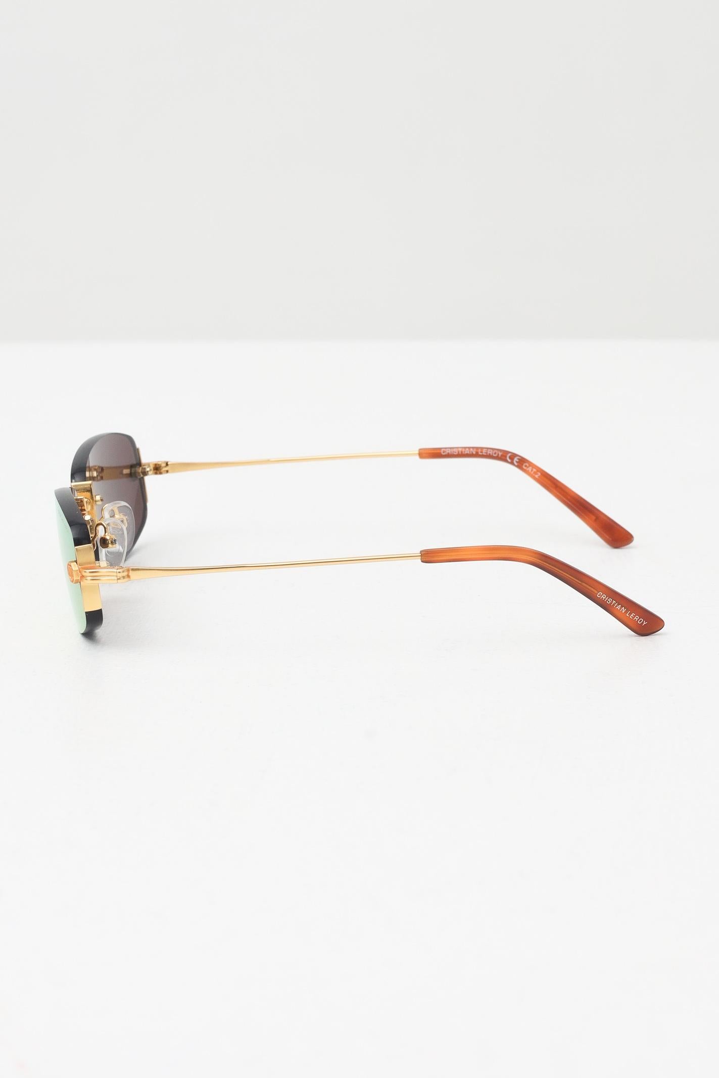 CRISTIAN LEROY Occhiali da sole con riflessi iridescenti per uomo e donna 15022 04 CRISTIAN LEROY