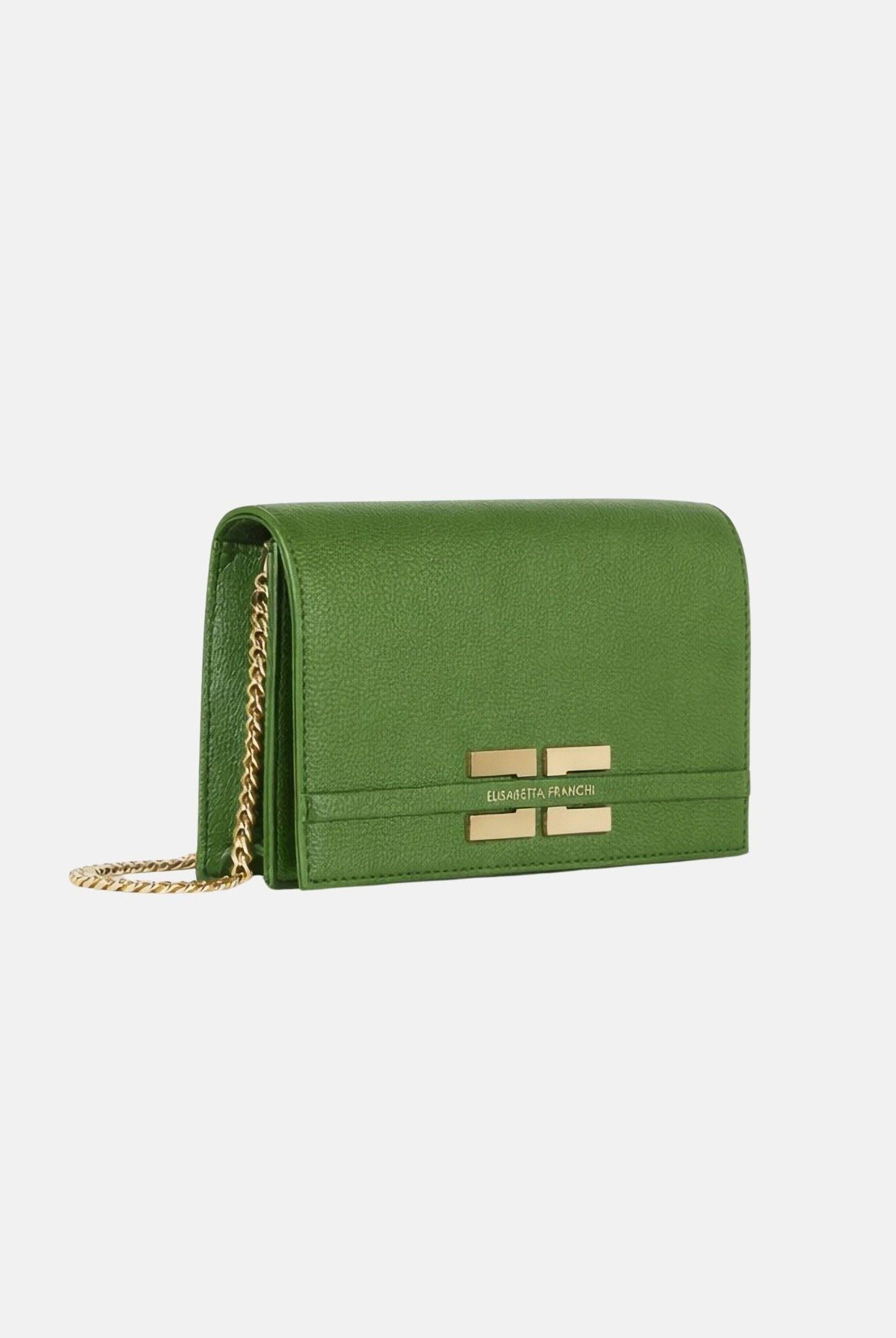 ELISABETTA FRANCHI Pochette verde da donna con logo BS40A61E2 EV3 ELISABETTA FRANCHI
