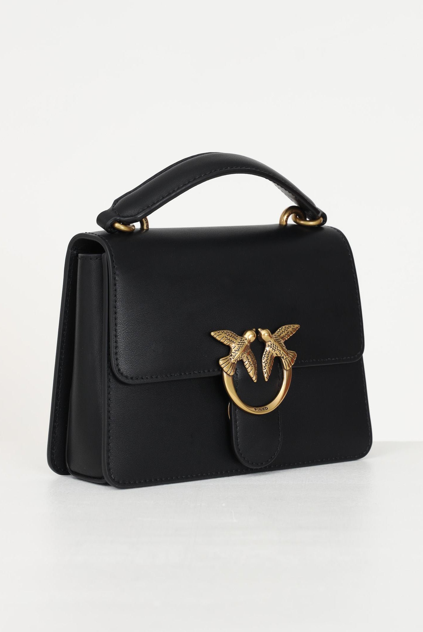 PINKO Borsa a mano Mini Love Bag One Top Handle Light nera da donna 100071A0F1 Z99Q PINKO