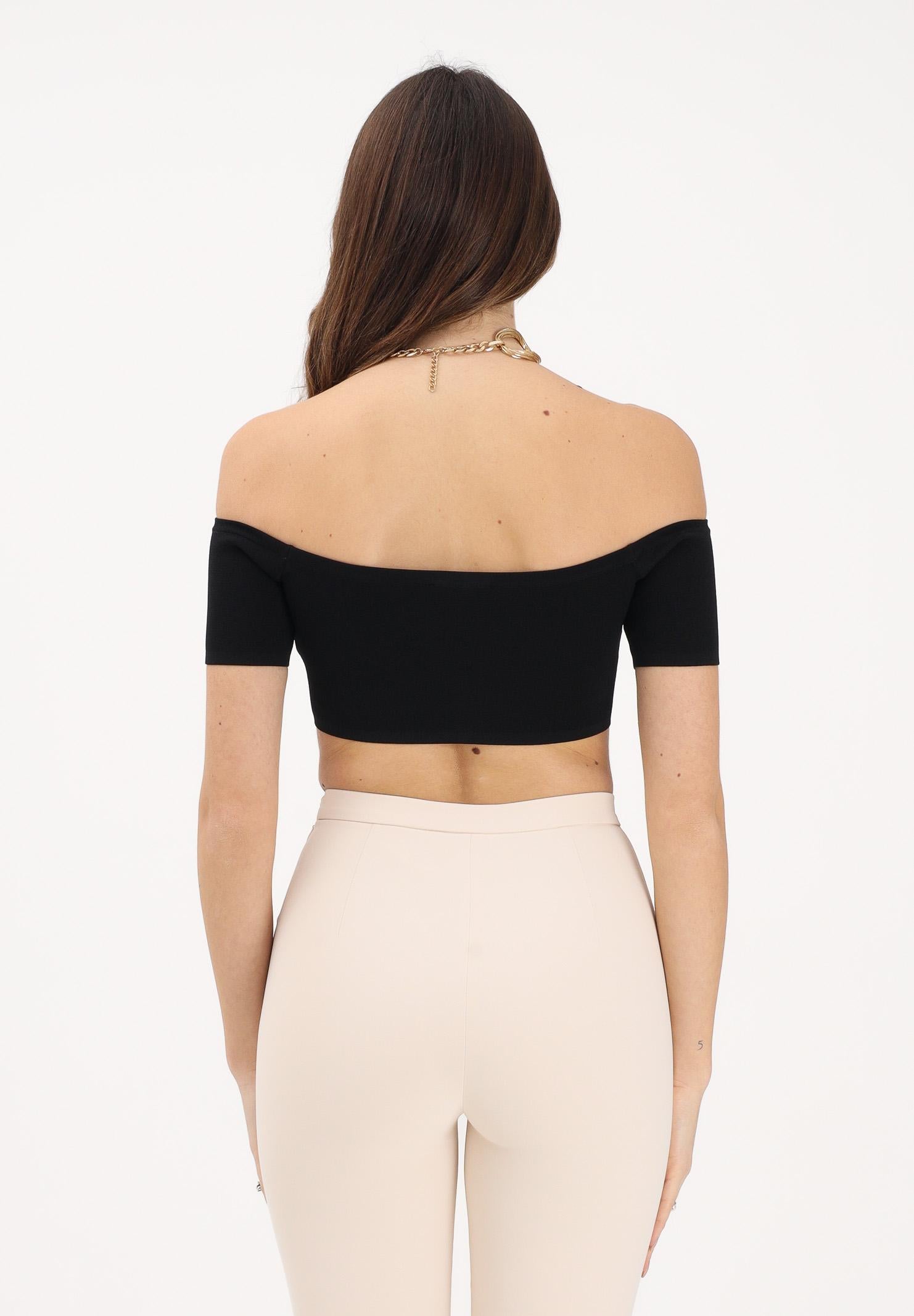 ELISABETTA FRANCHI Top nero da donna realizzato in maglia TK86B62E2 110 ELISABETTA FRANCHI