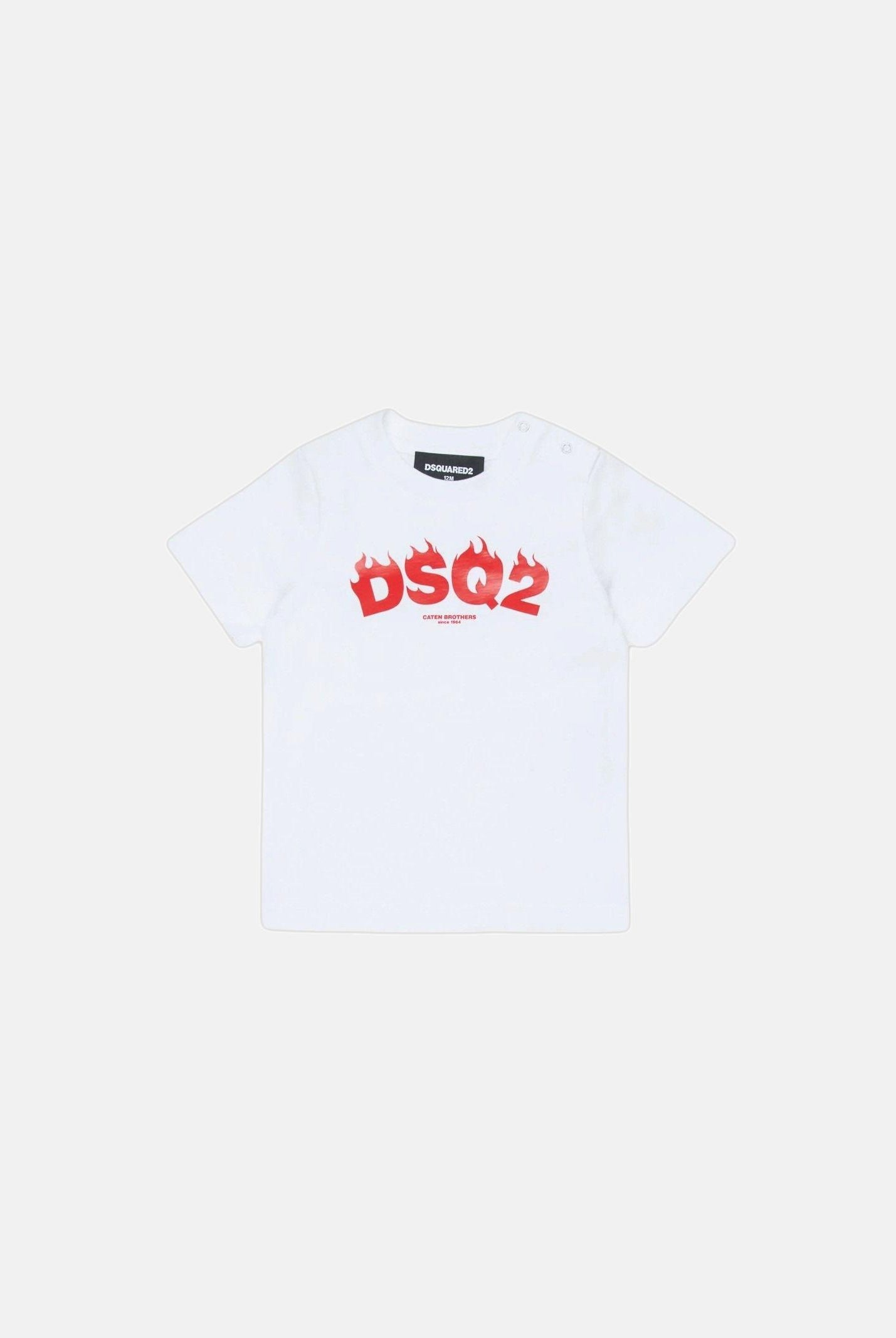 DSQUARED2 T-shirt a manica corta bianca da neonato con stampa DQ3275D00XM DQ100 DSQUARED2