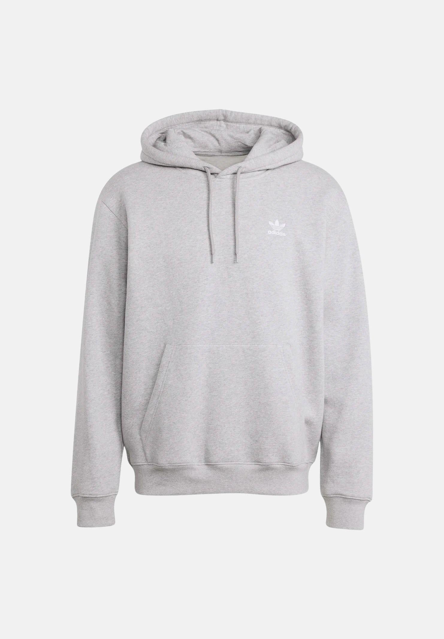 ADIDAS ORIGINALS Felpa con cappuccio Trefoil Essentials Loose grigia da uomo JV6057 . ADIDAS ORIGINALS