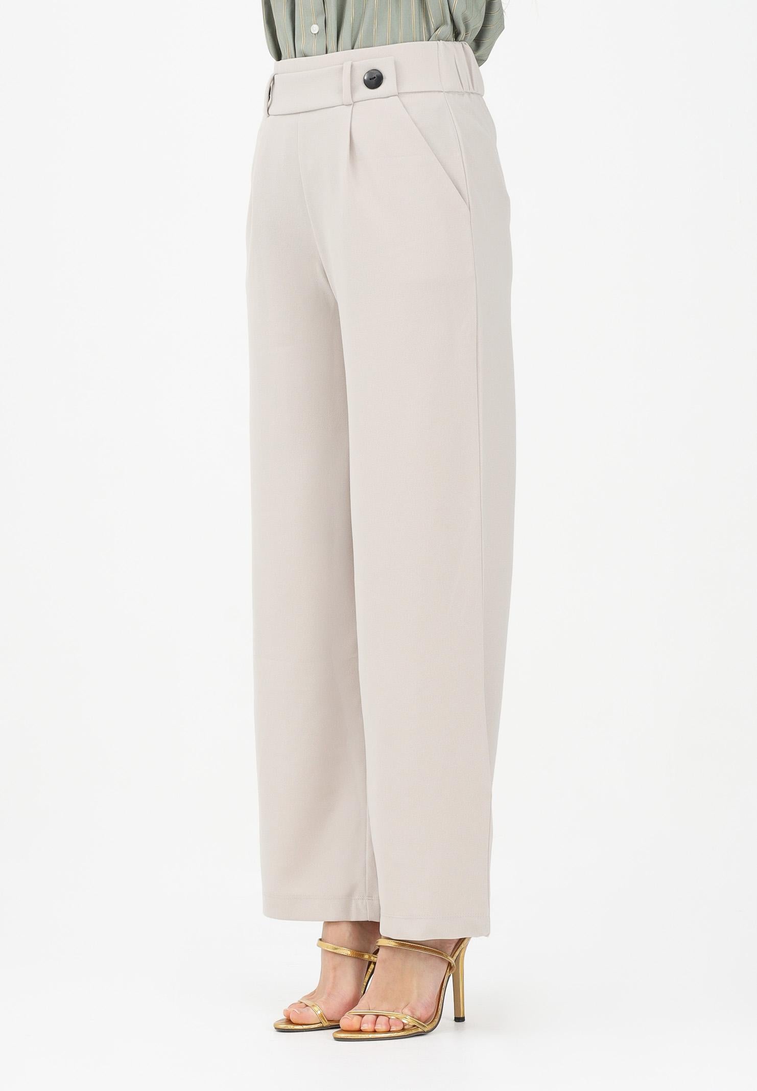 JDY Pantalone beige da donna a vita alta 15208430 CHGR JDY