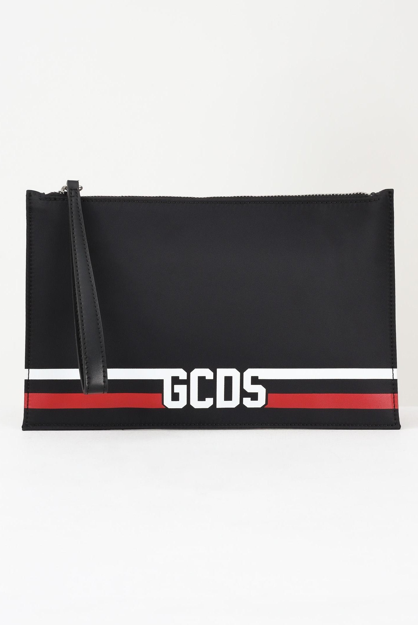 GCDS Pochette nera per uomo e donna con logo GCDSEP002 99 GCDS