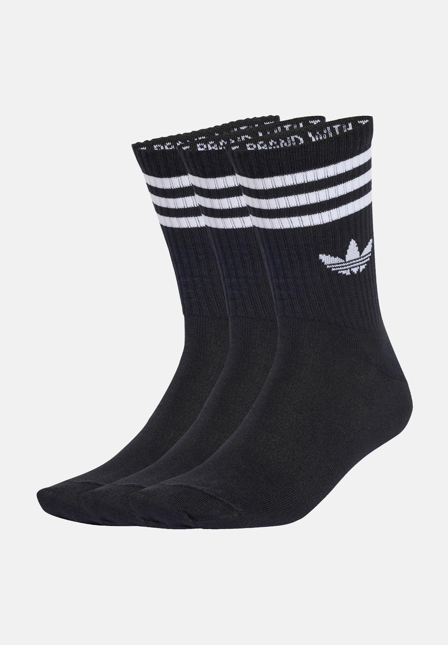 ADIDAS ORIGINALS Calzini con 3 Stripes, 3 paia, neri per uomo e donna JV7402 . ADIDAS ORIGINALS