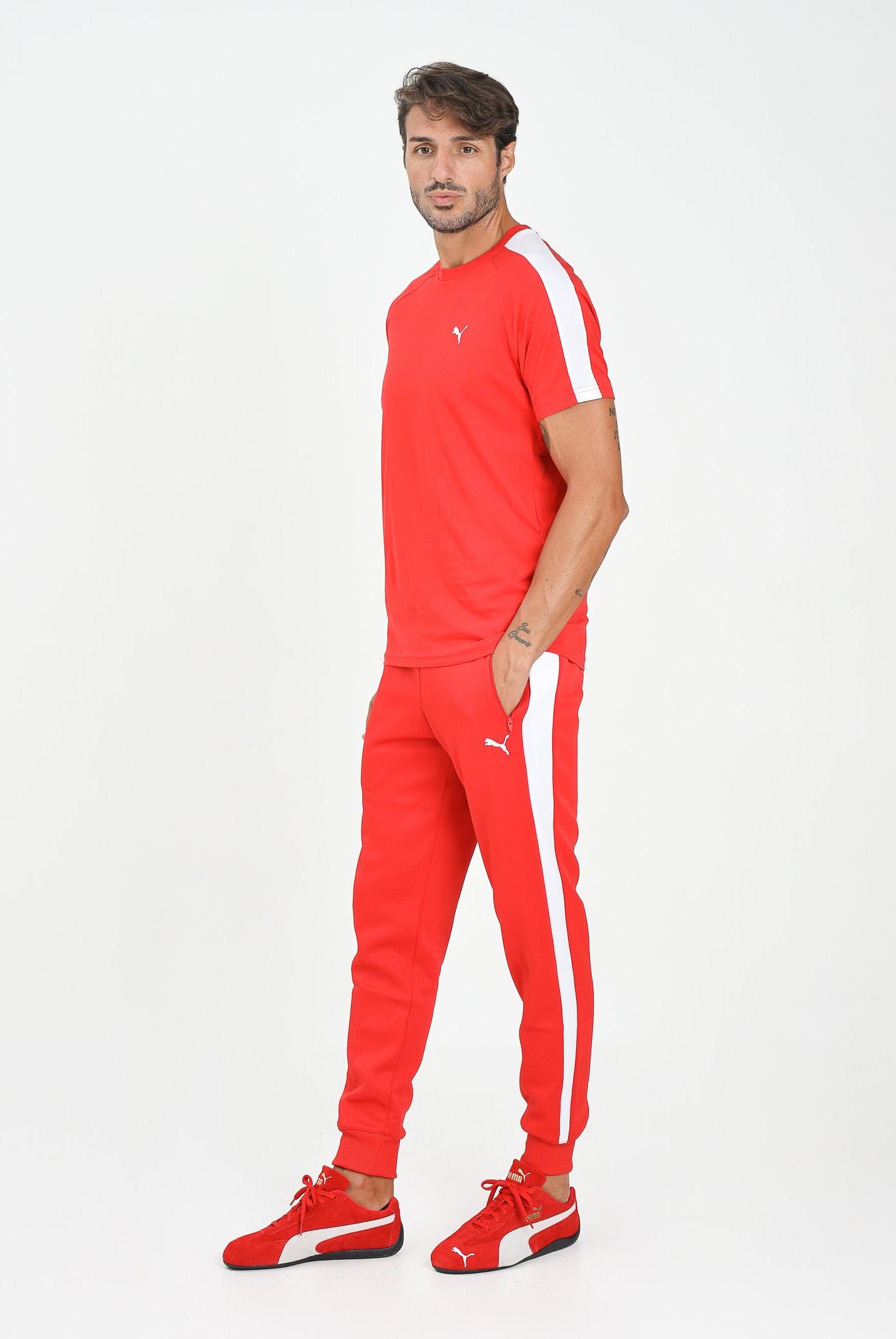 PUMA Pantalone sportivo T7 ALWAYS ON rosso da uomo 629588 11 PUMA