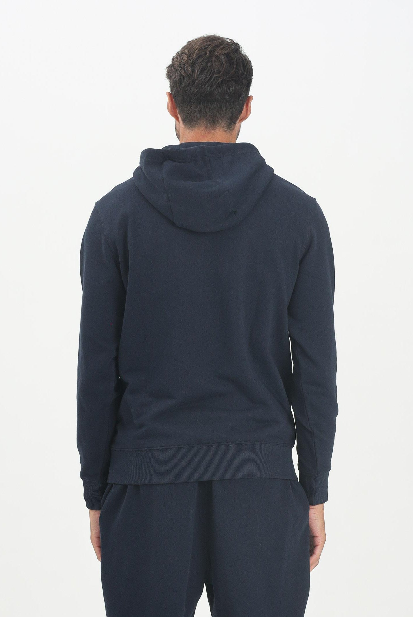 Felpa con cappuccio blu da uomo rifinita da logo MW0MW37235 DW5 TOMMY HILFIGER