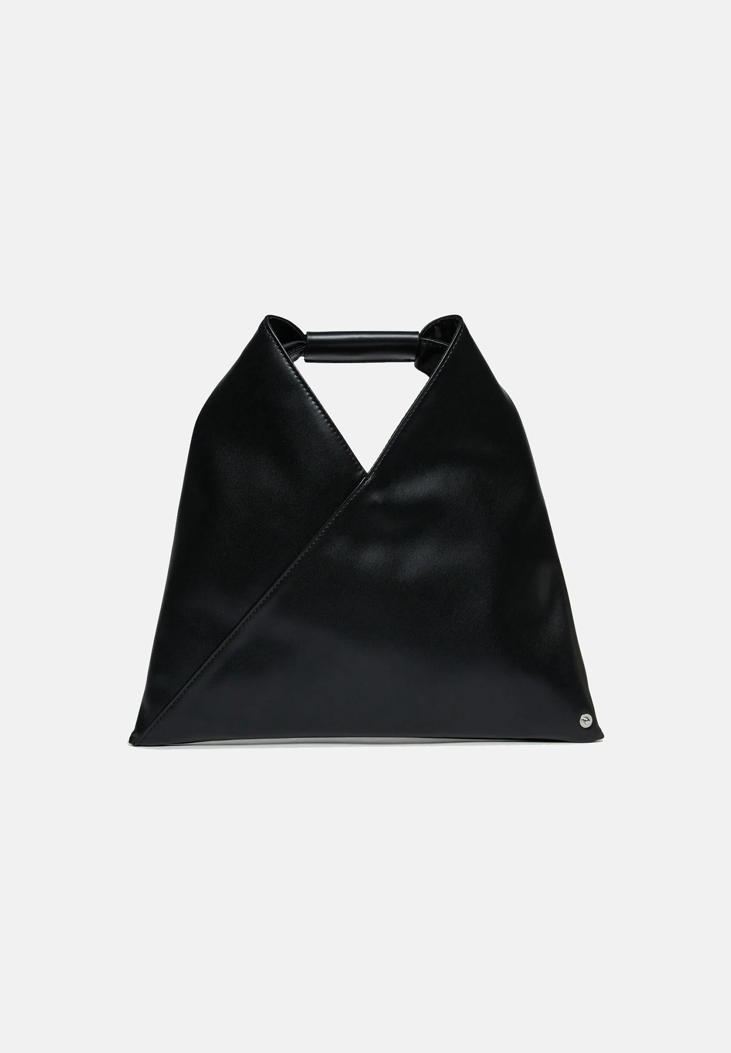 MAISON MARGIELA Borsa a mano Japanese Mini in tessuto spalmato nero da donna M60606P4313 T8013 MAISON MARGIELA